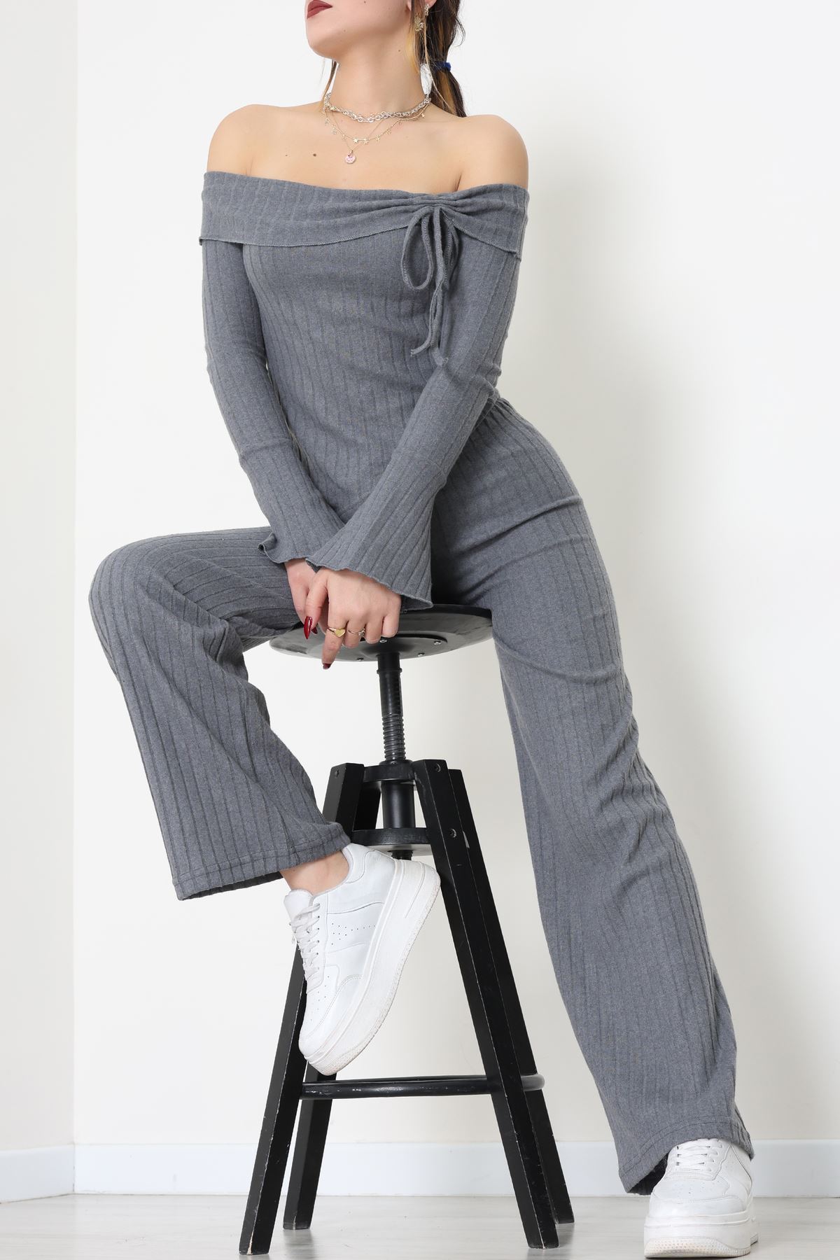 Madonna Yaka İnterlok Takım Füme - 42829.1567.