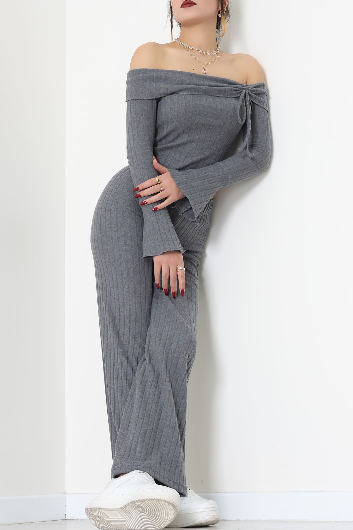 Madonna Yaka İnterlok Takım Füme - 42829.1567.