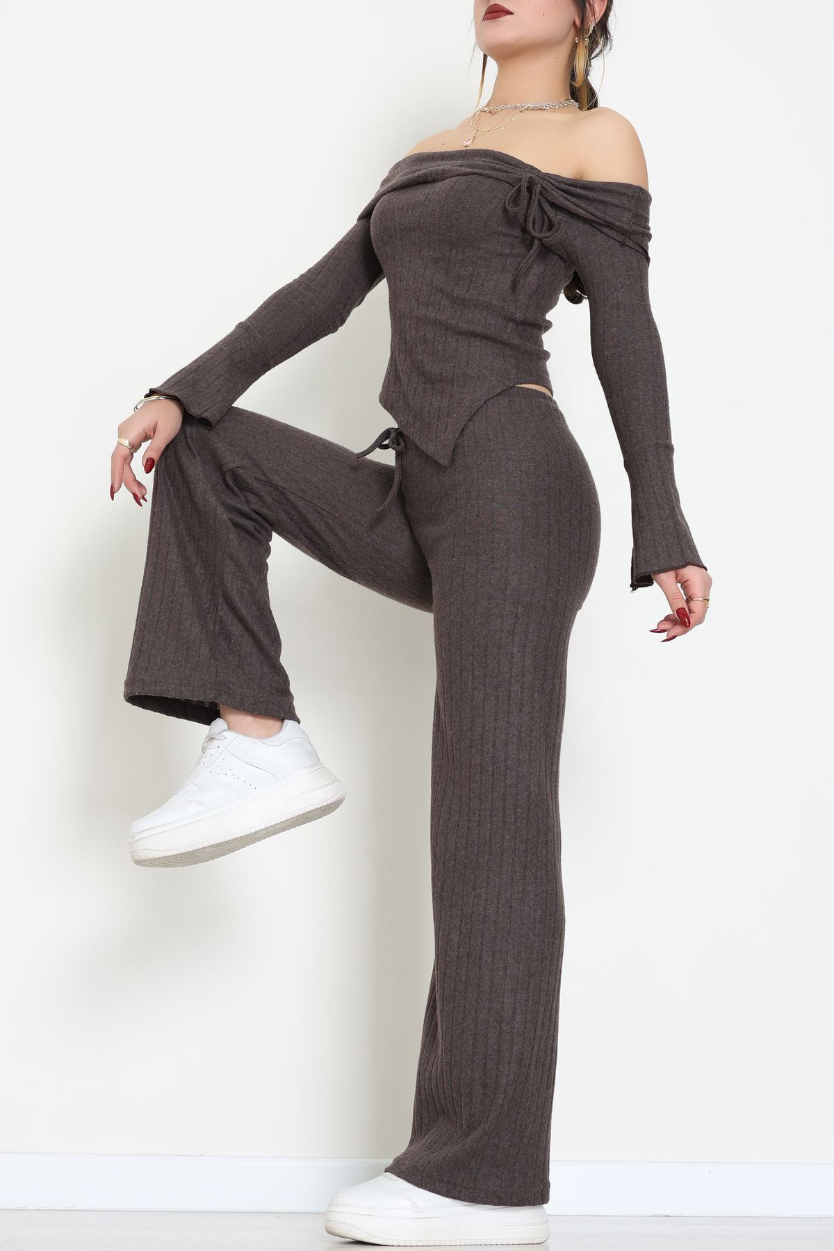 Madonna Yaka İnterlok Takım Kahve - 42829.1567.