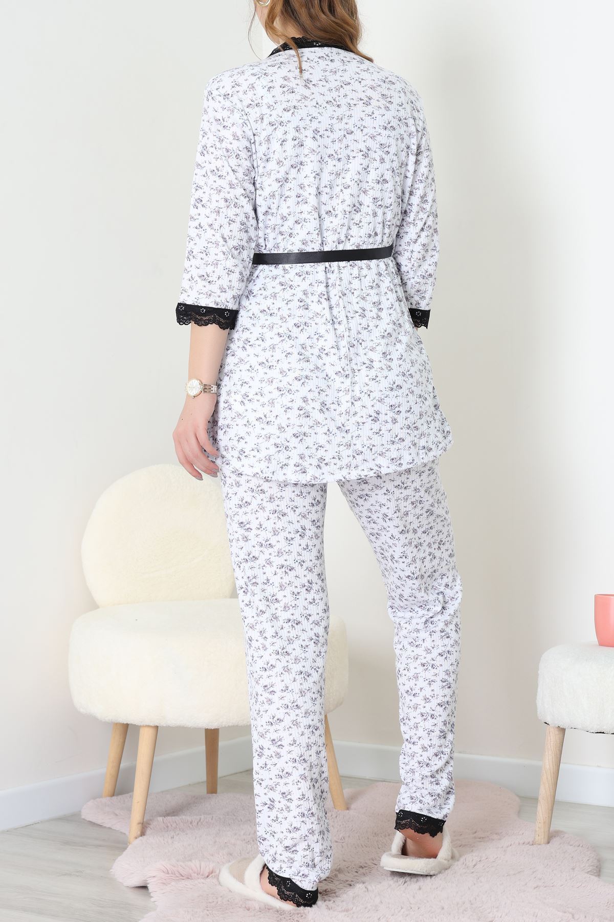 3'Lü Pijama Seti Beyazçiçek - 52170.2123.