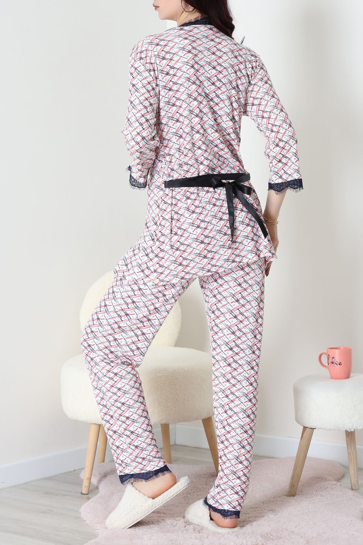 3'Lü Pijama Seti Ekrukırmızı - 52170.2123.