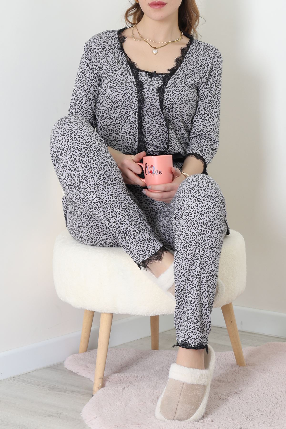 3'Lü Pijama Seti Fümeleopar - 52170.2123.