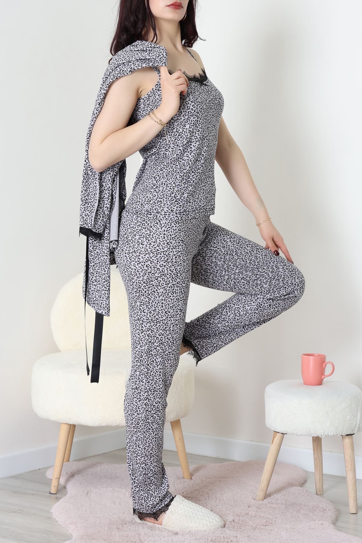 3'Lü Pijama Seti Leoparsiyah - 52170.2123.