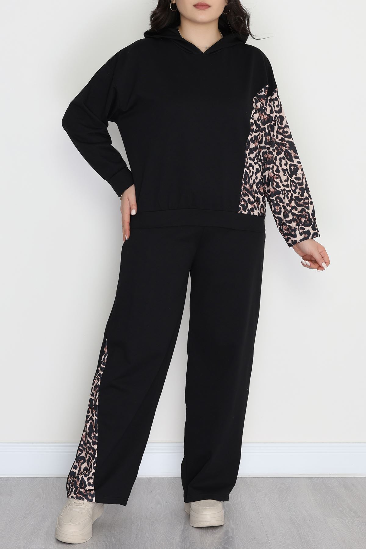 Büyük Beden 2 İplik Eşofman Takımı Siyah - 50962.1005.