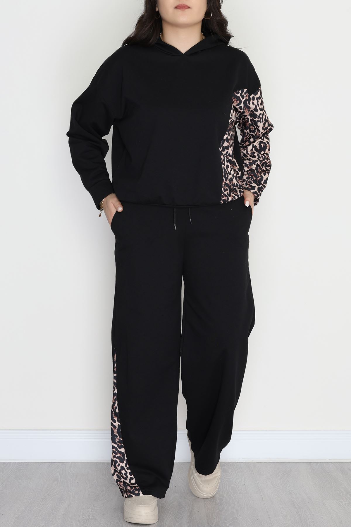 Büyük Beden 2 İplik Eşofman Takımı Siyah - 50962.1005.