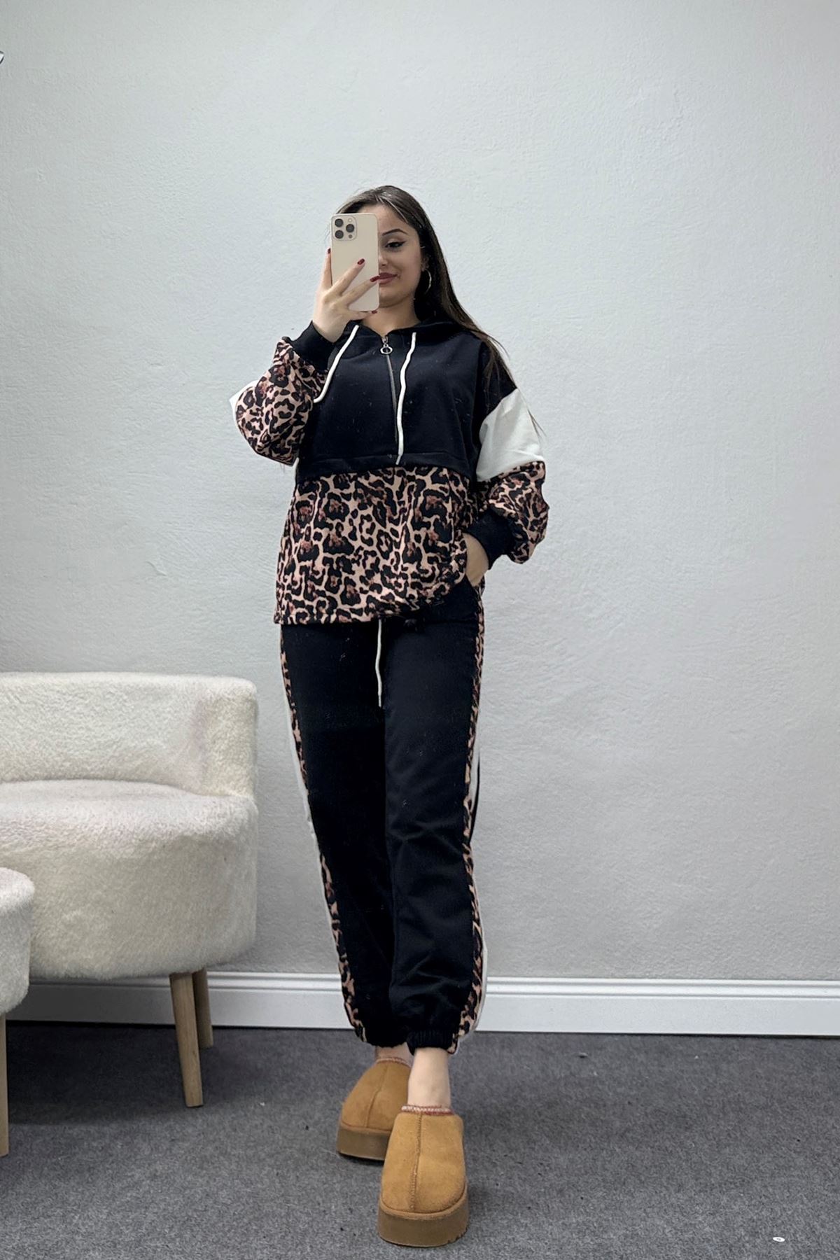 Parçalı Eşofman Takımı Siyahleo - 8122.1005.