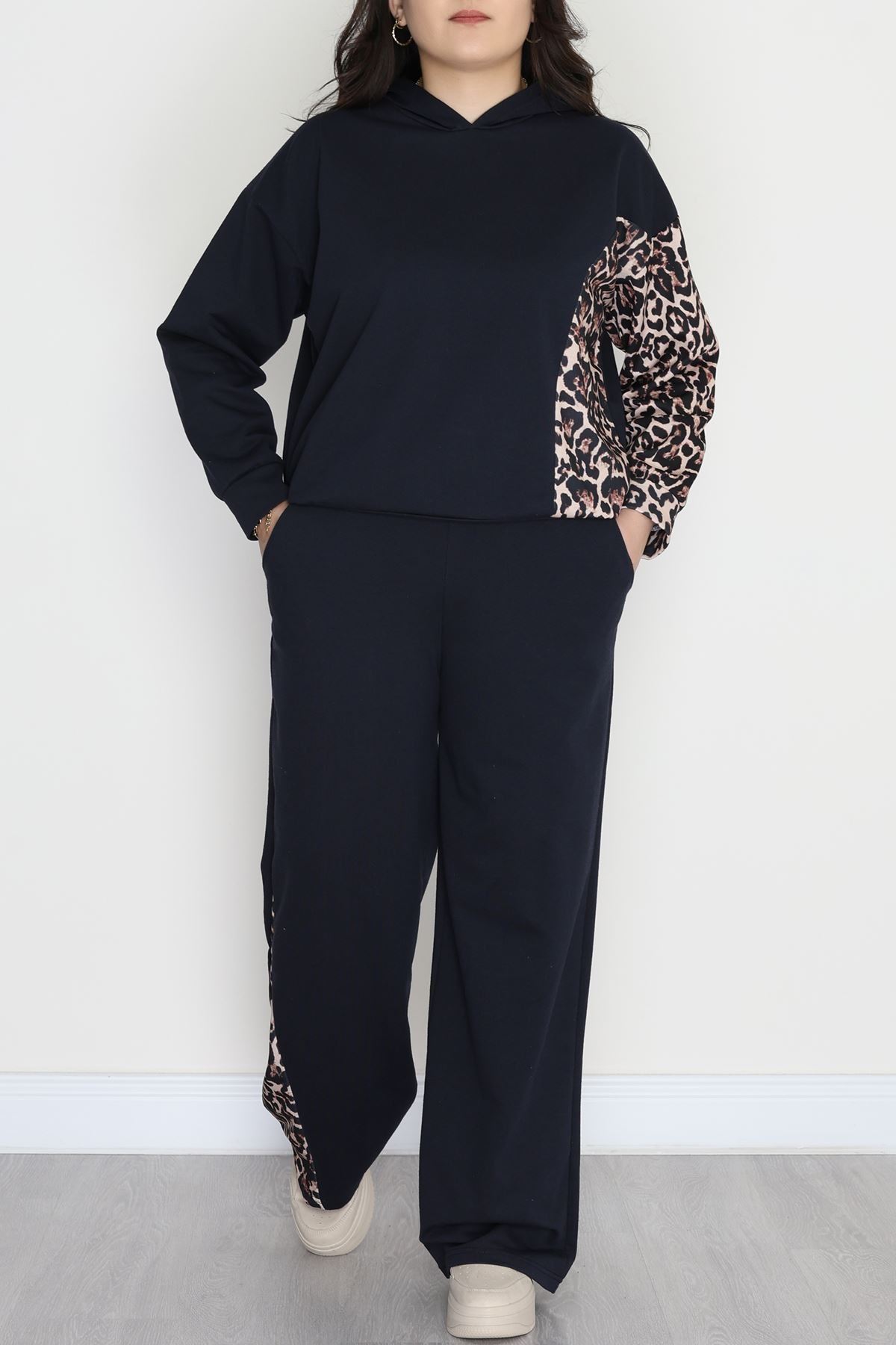 Büyük Beden 2 İplik Eşofman Takımı Lacivert - 50962.1005.