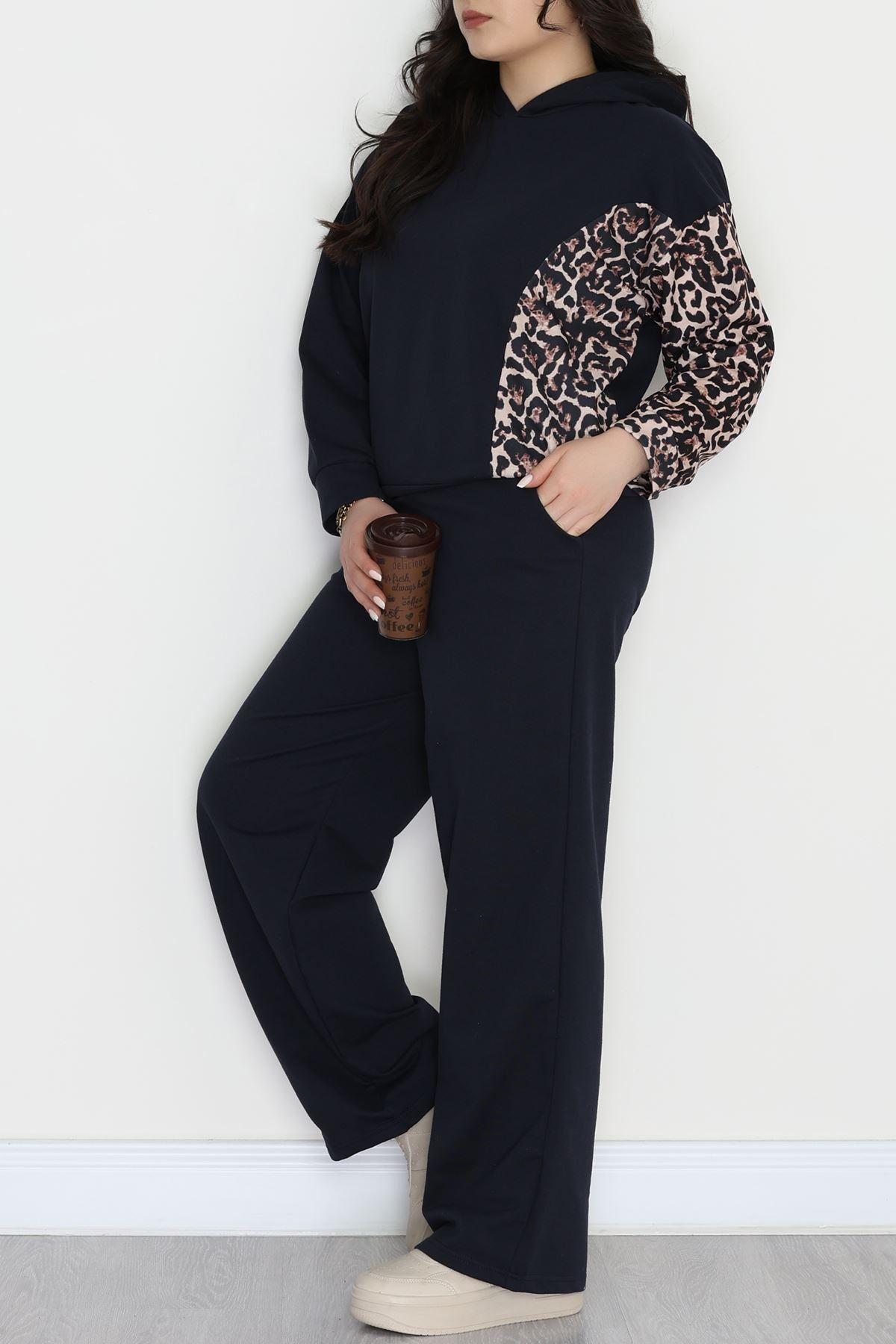 Büyük Beden 2 İplik Eşofman Takımı Lacivert - 50962.1005.