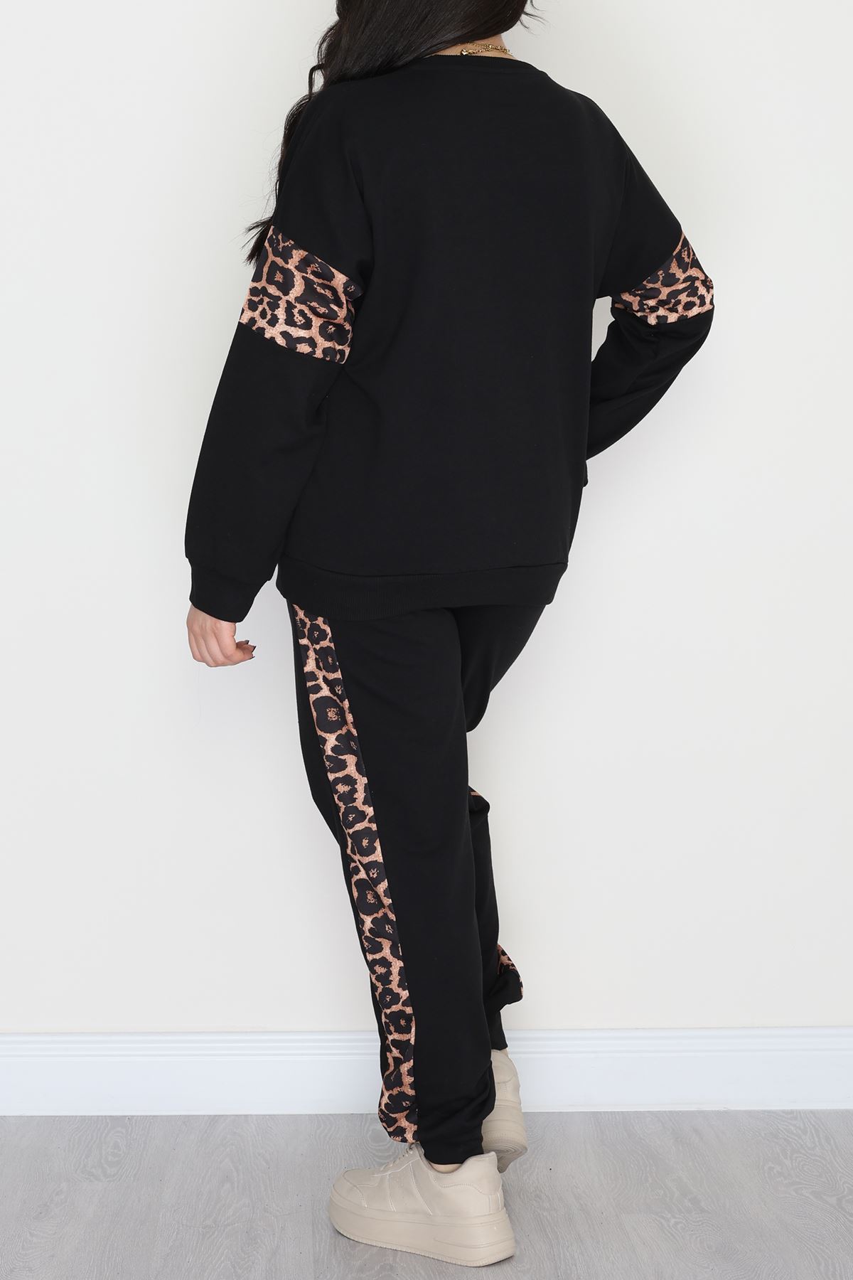 Garnili 2 İplik Büyük Beden Eşofman Takımı Siyah - 50782.1857.