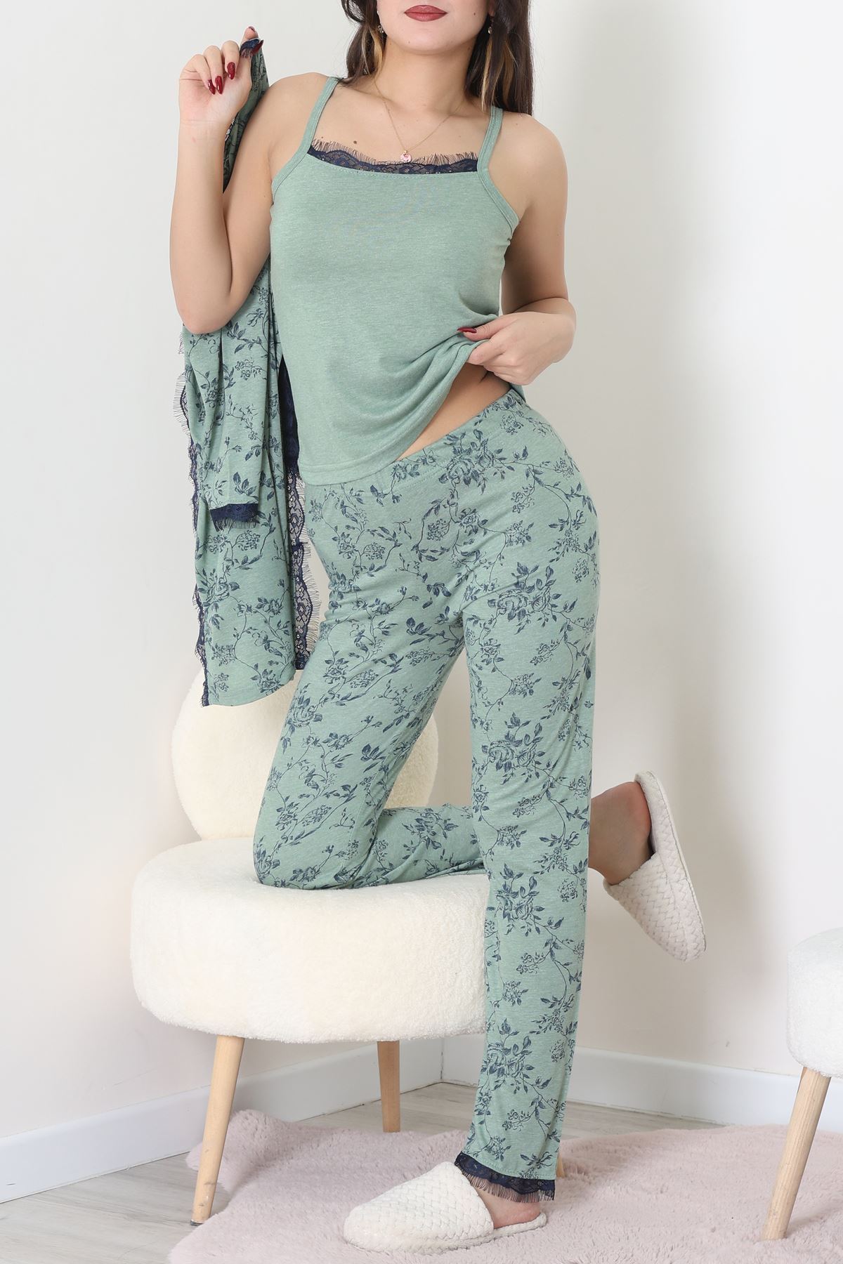 3'Lü Pijama Seti Yeşil - 52170.2123.