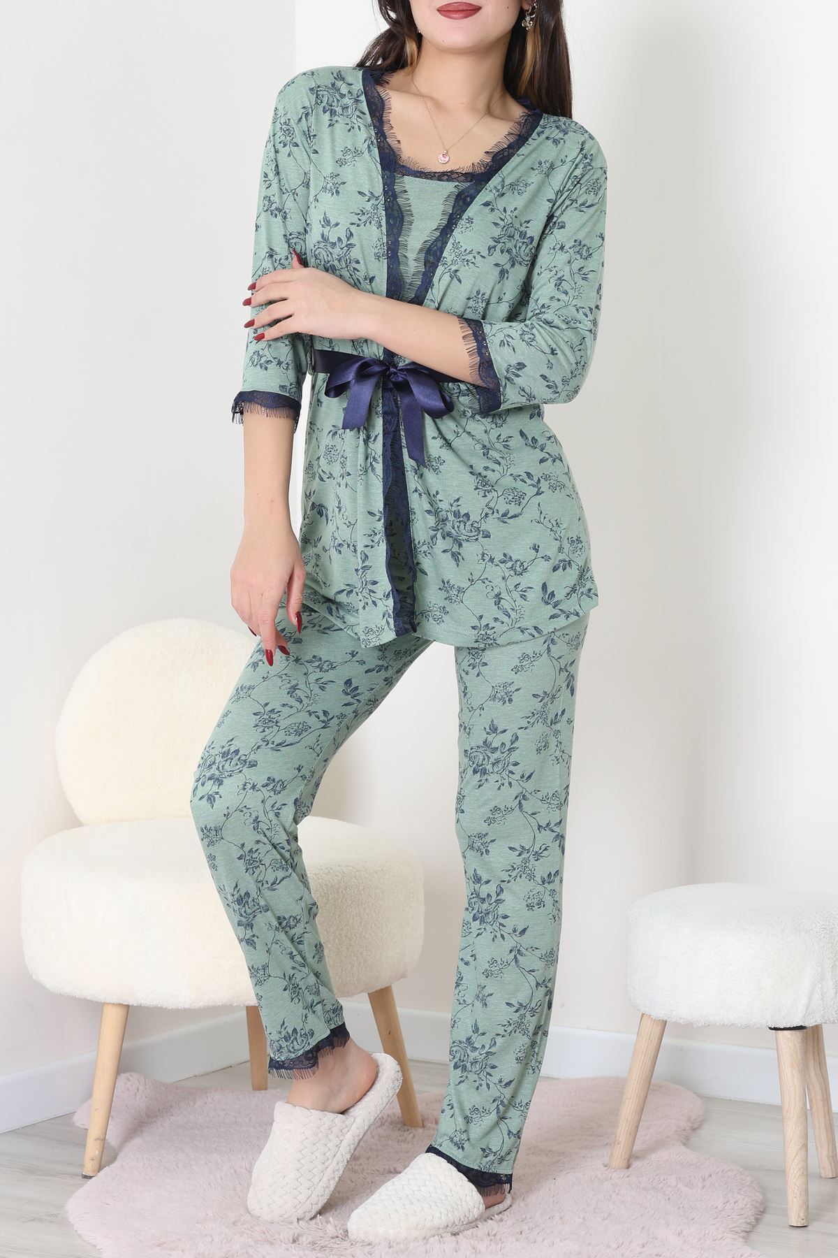 3'Lü Pijama Seti Yeşil - 52170.2123.