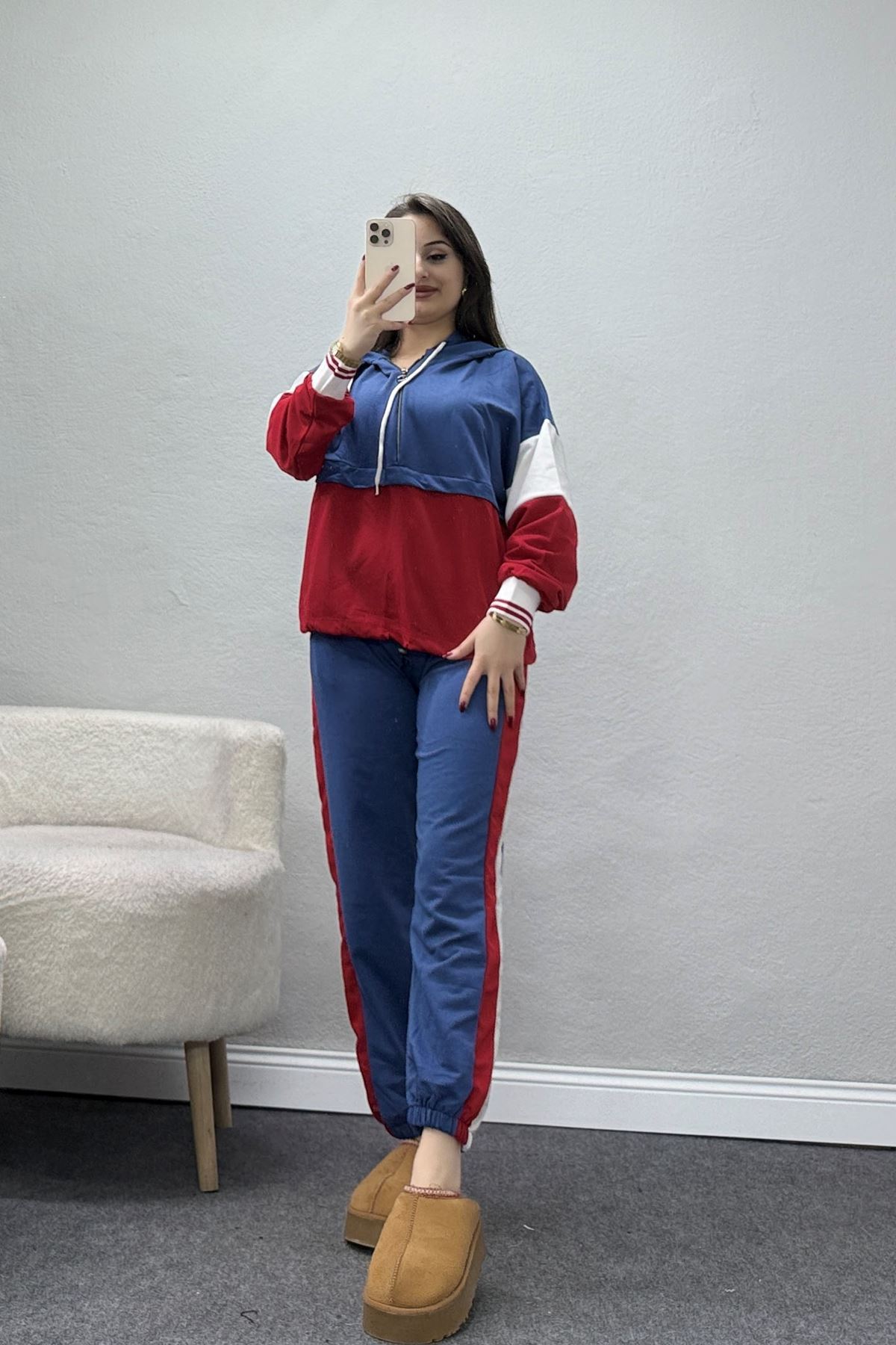 Parçalı Eşofman Takımı İndigokırmızı - 8122.1005.