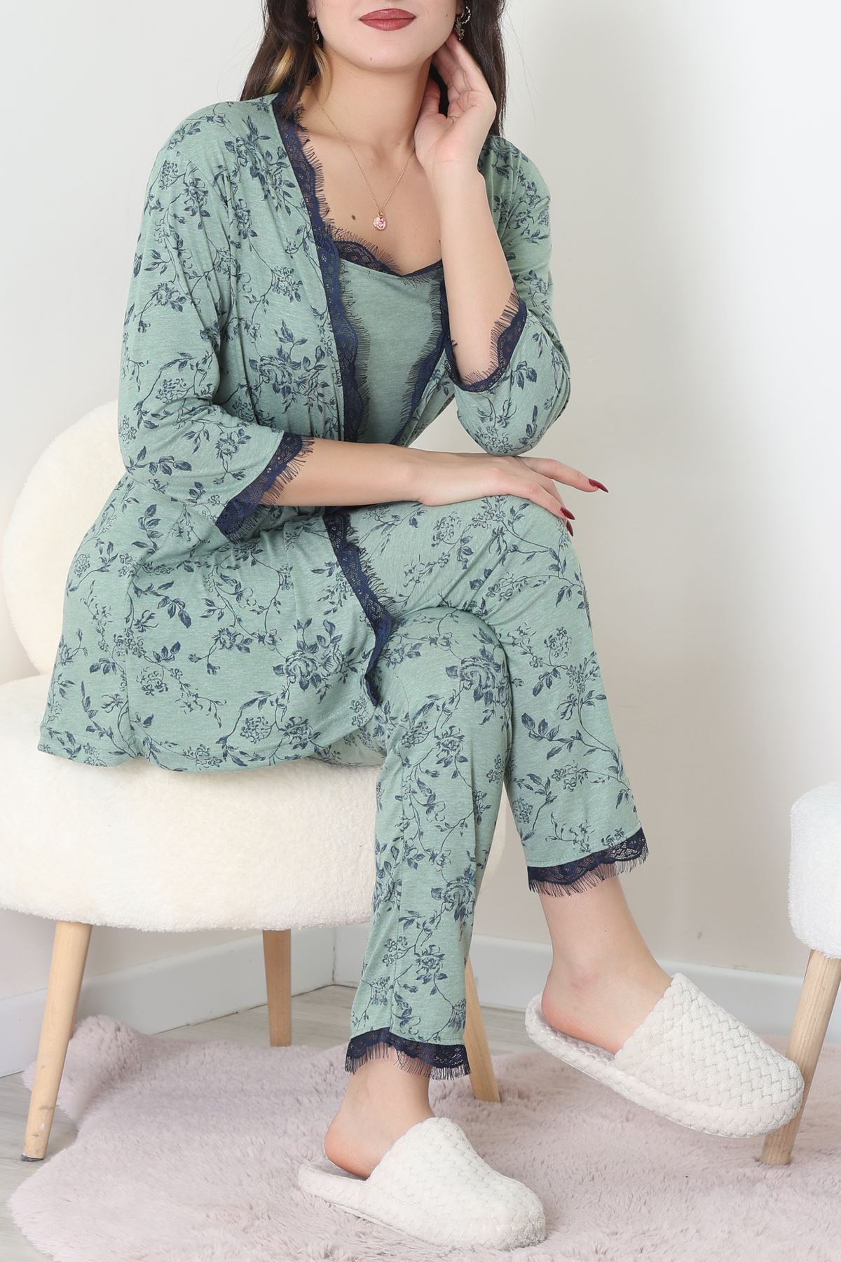 3'Lü Pijama Seti Yeşil - 52170.2123.