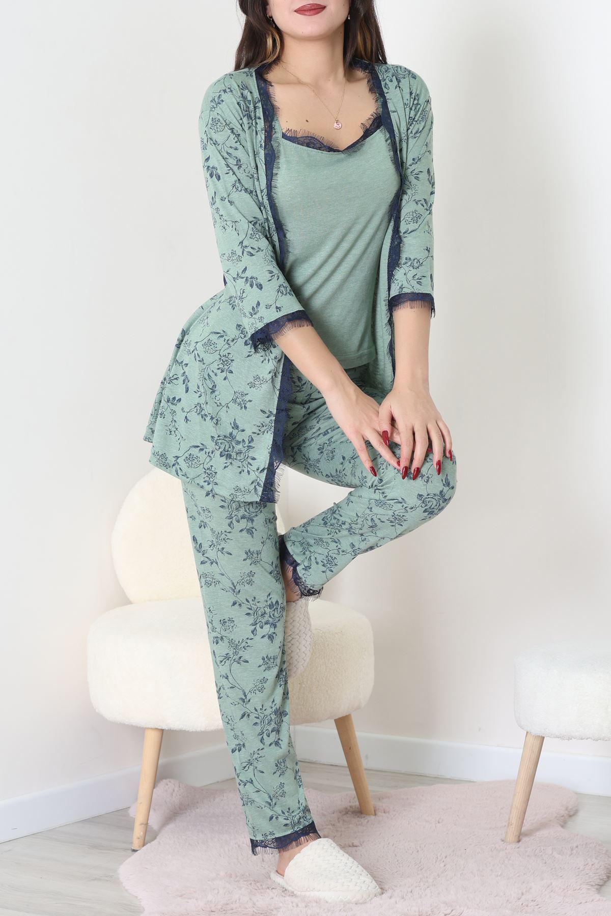 3'Lü Pijama Seti Yeşil - 52170.2123.