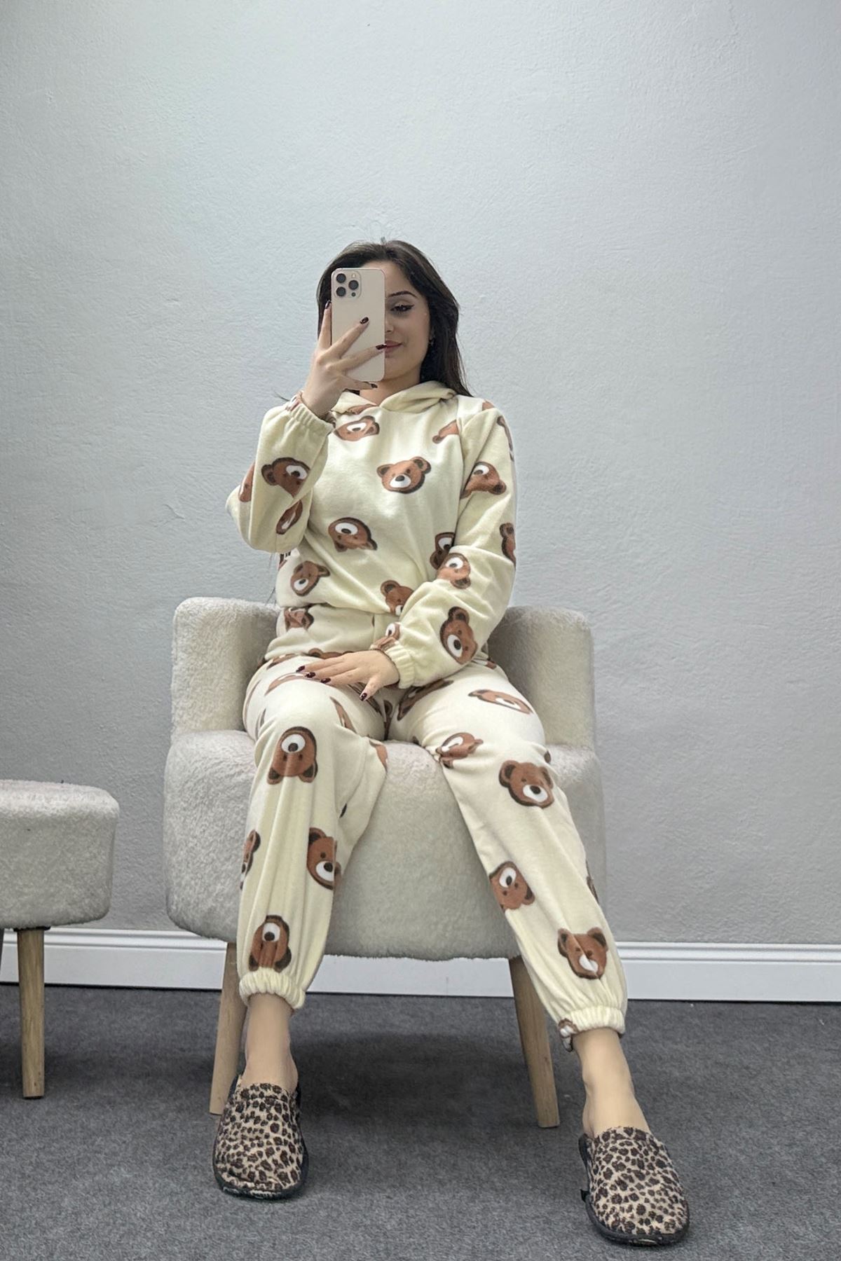 Kapşonlu Polar Takım Bejayıkafa - 344.1287.