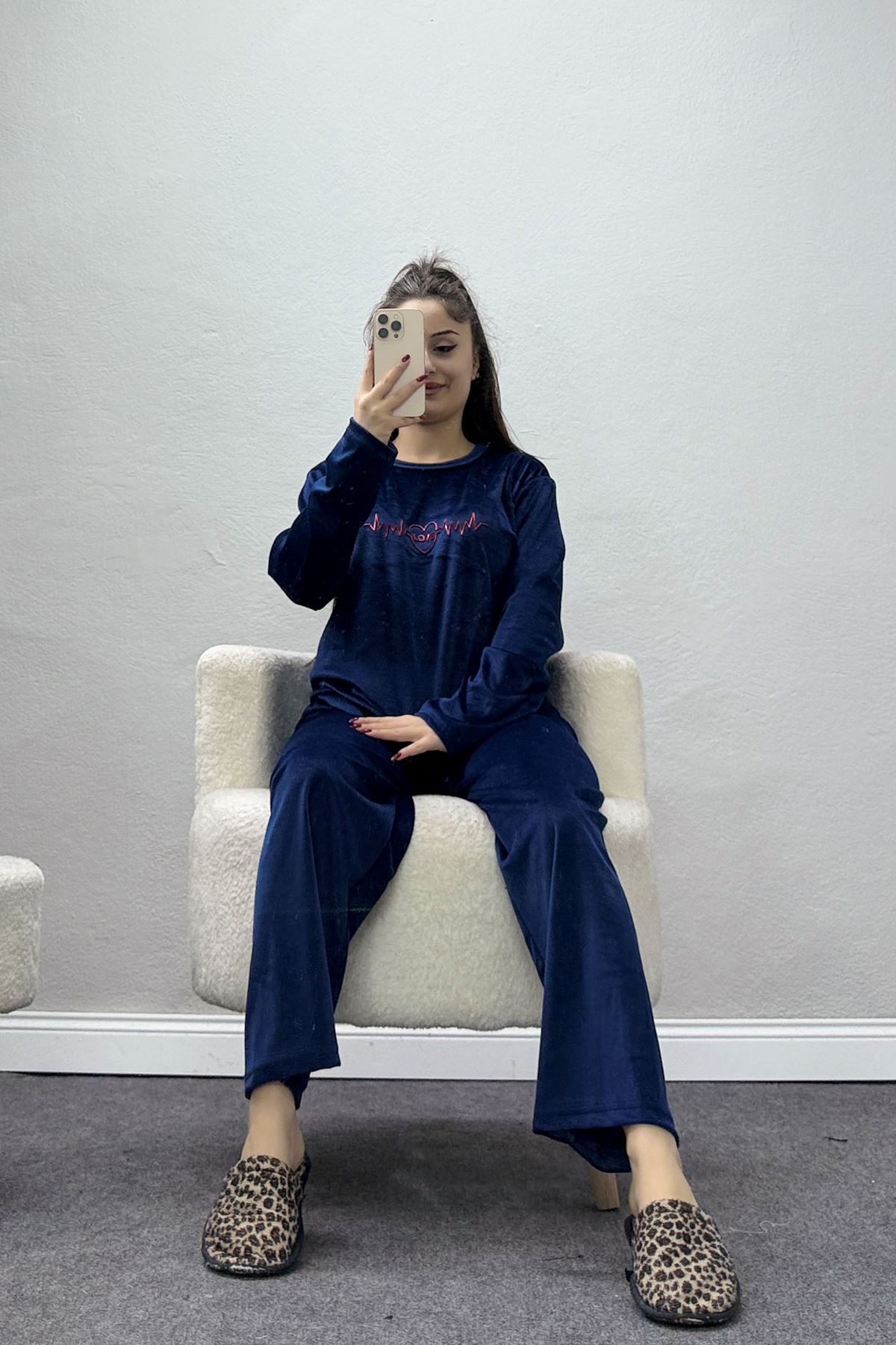 Fransız Kadife Baskılı Takım Laci - 465.1287.