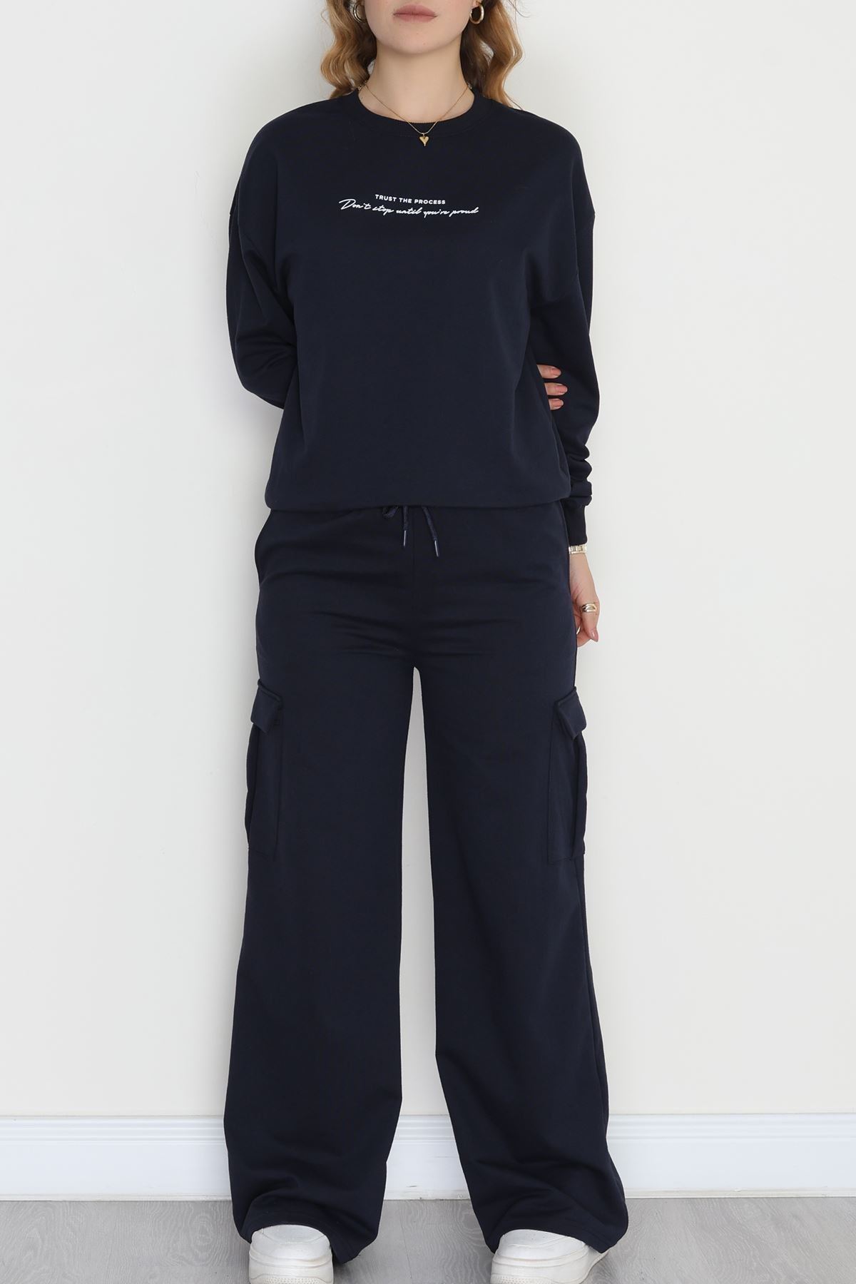 Kargo Cep 2 İplik Eşofman Takımı Lacivert - 50802.1857.