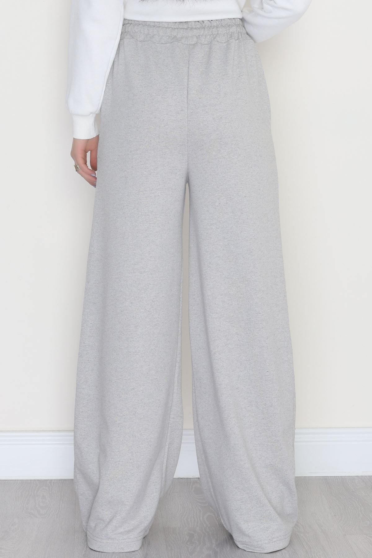 2 İplik Çımalı Eşofman Altı Gri - 52026.1857.