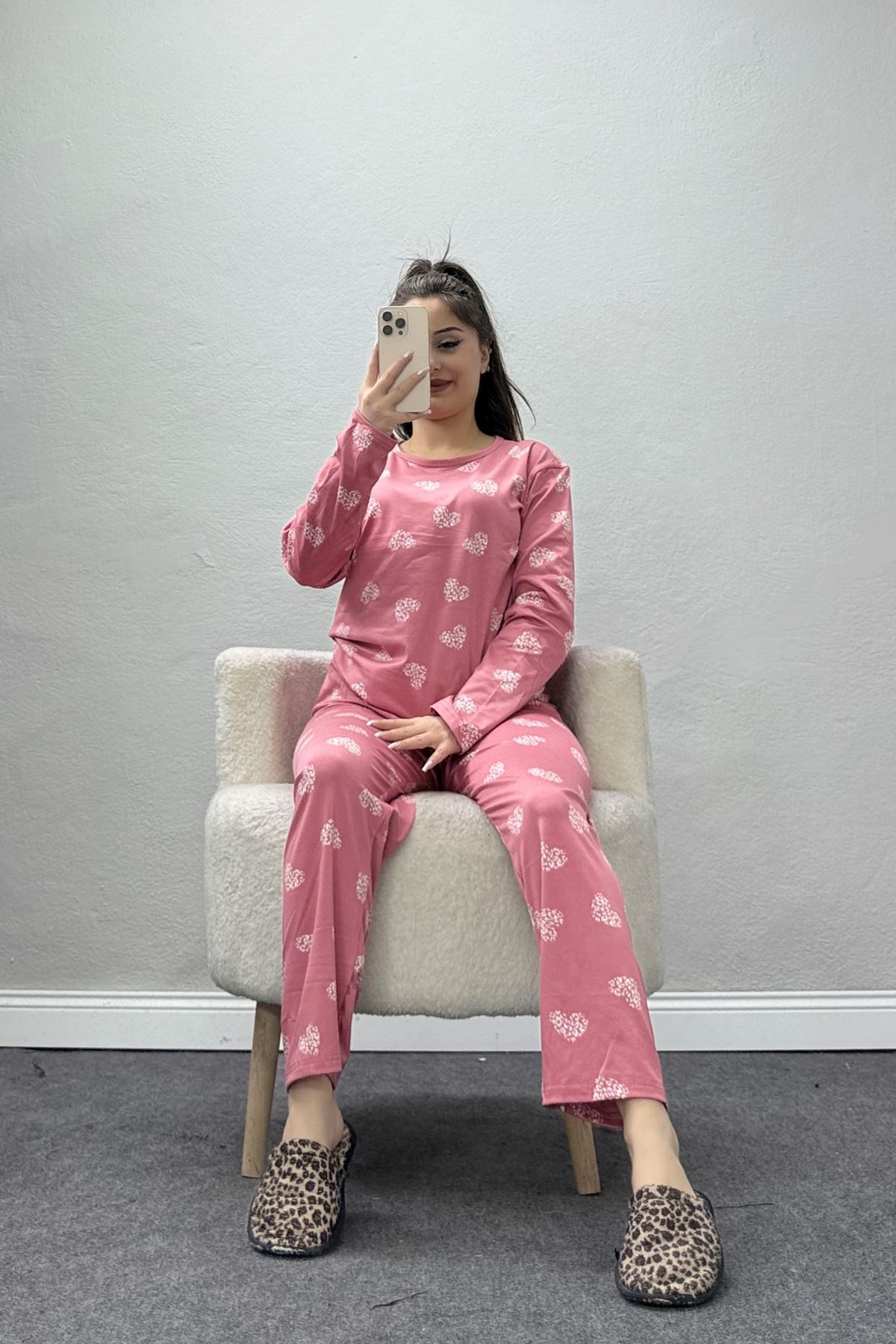 Sandy Alt Üst Aynı Pijama Takımı Pembe - 52166.1048.
