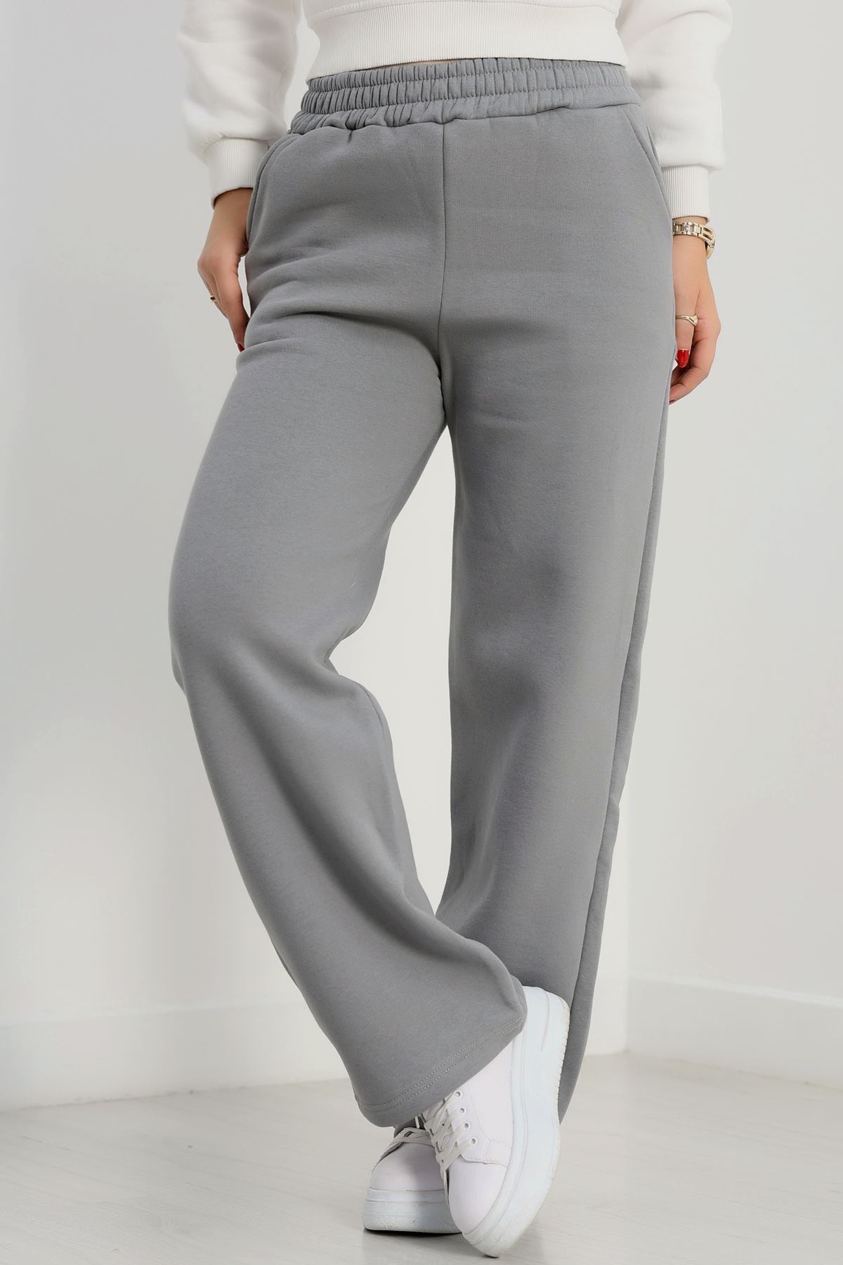 Üç İplik Palazzo Eşofman Altı Antrasit - 20970.1878.