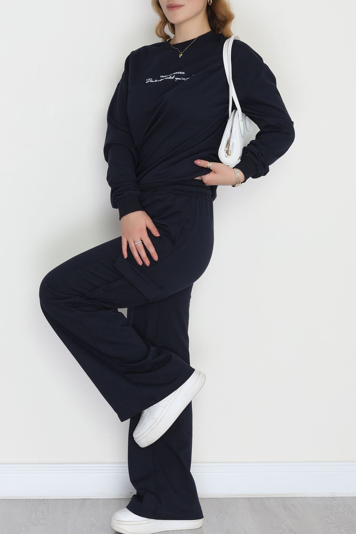 Kargo Cep 2 İplik Eşofman Takımı Lacivert - 50802.1857.