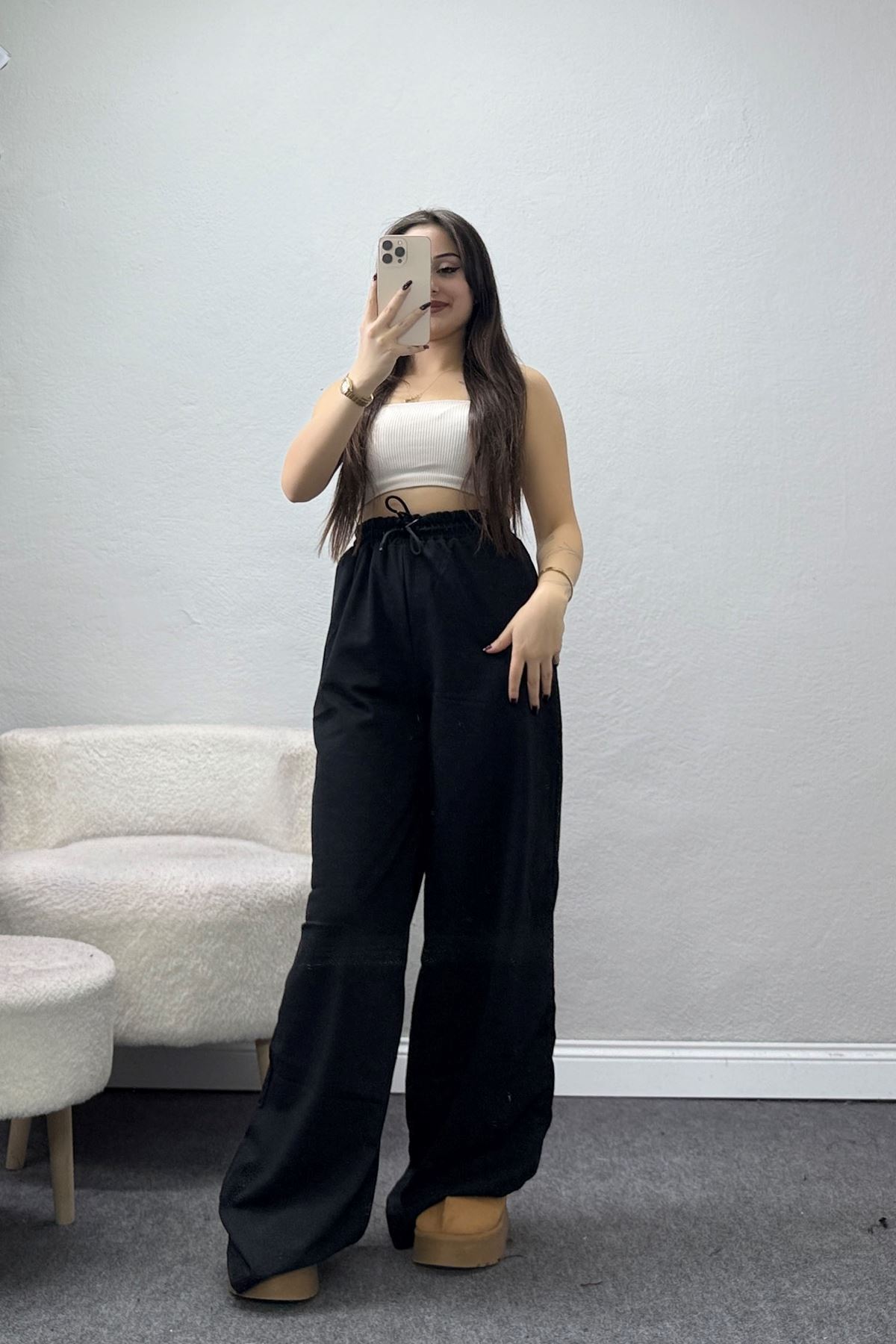 2 İplik Eşofman Altı Siyah - 52027.1857.