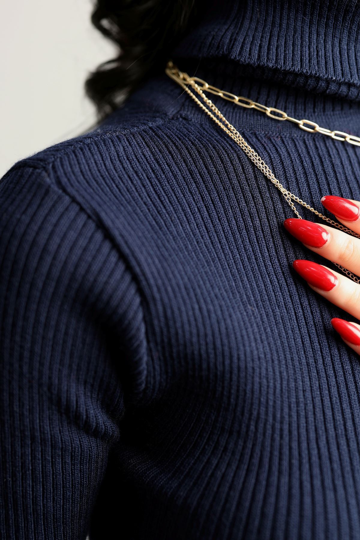 Balıkçı Yaka Triko Lacivert - 4008.2043.