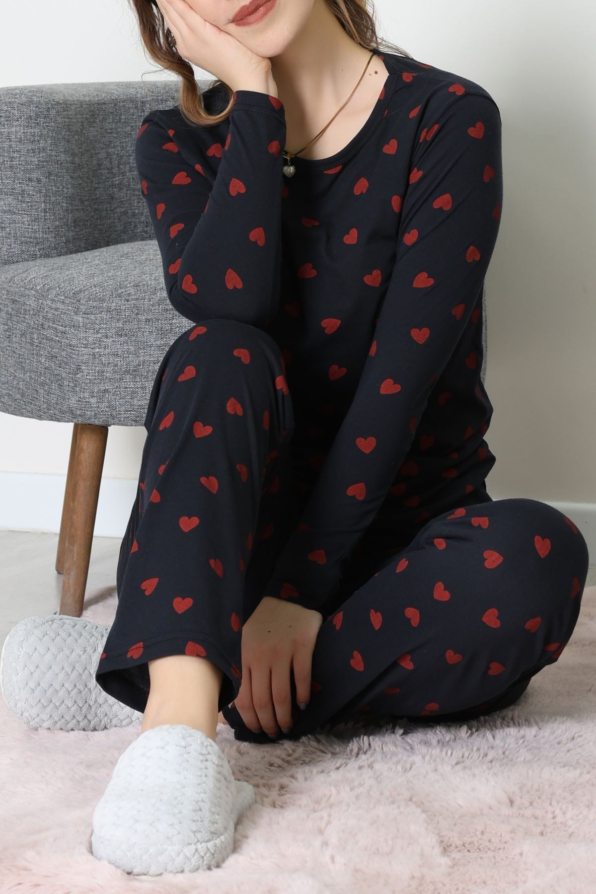 Viskon Pijama Takımı Siyah - 52185.2123.