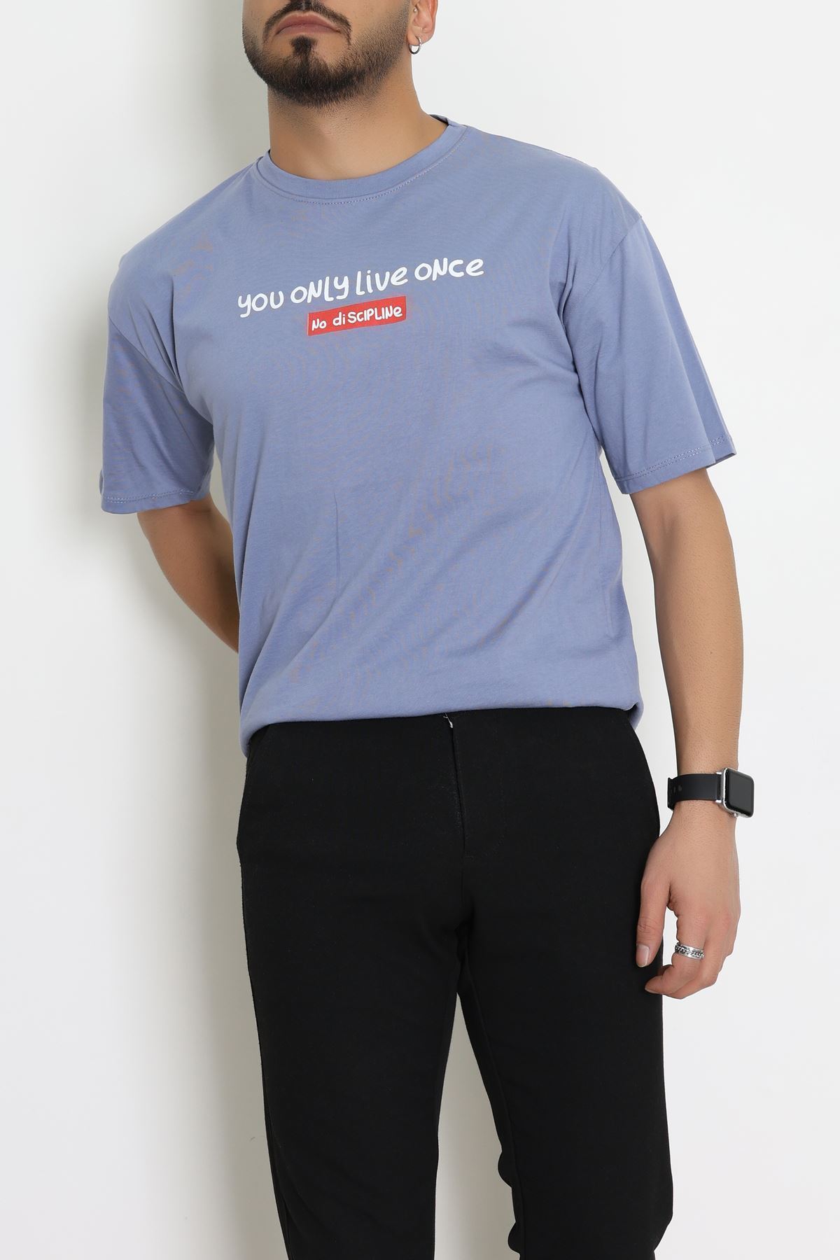 Kompakt Penye Unisex Tişört Yunusgri - 55064.1872.