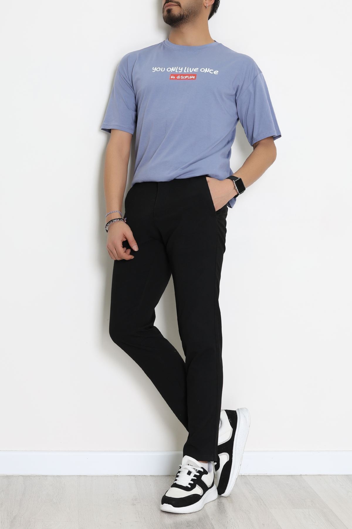 Kompakt Penye Unisex Tişört Yunusgri - 55064.1872.