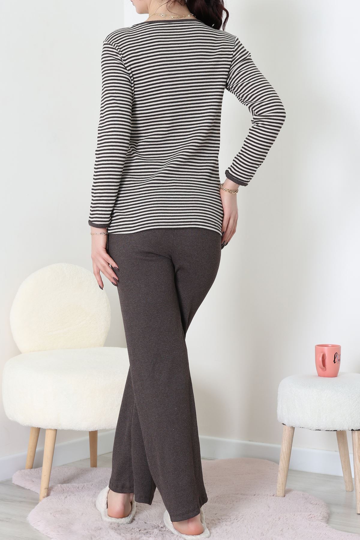 Kaşkorse Pijama Takımı Kahve - 52141.1567.