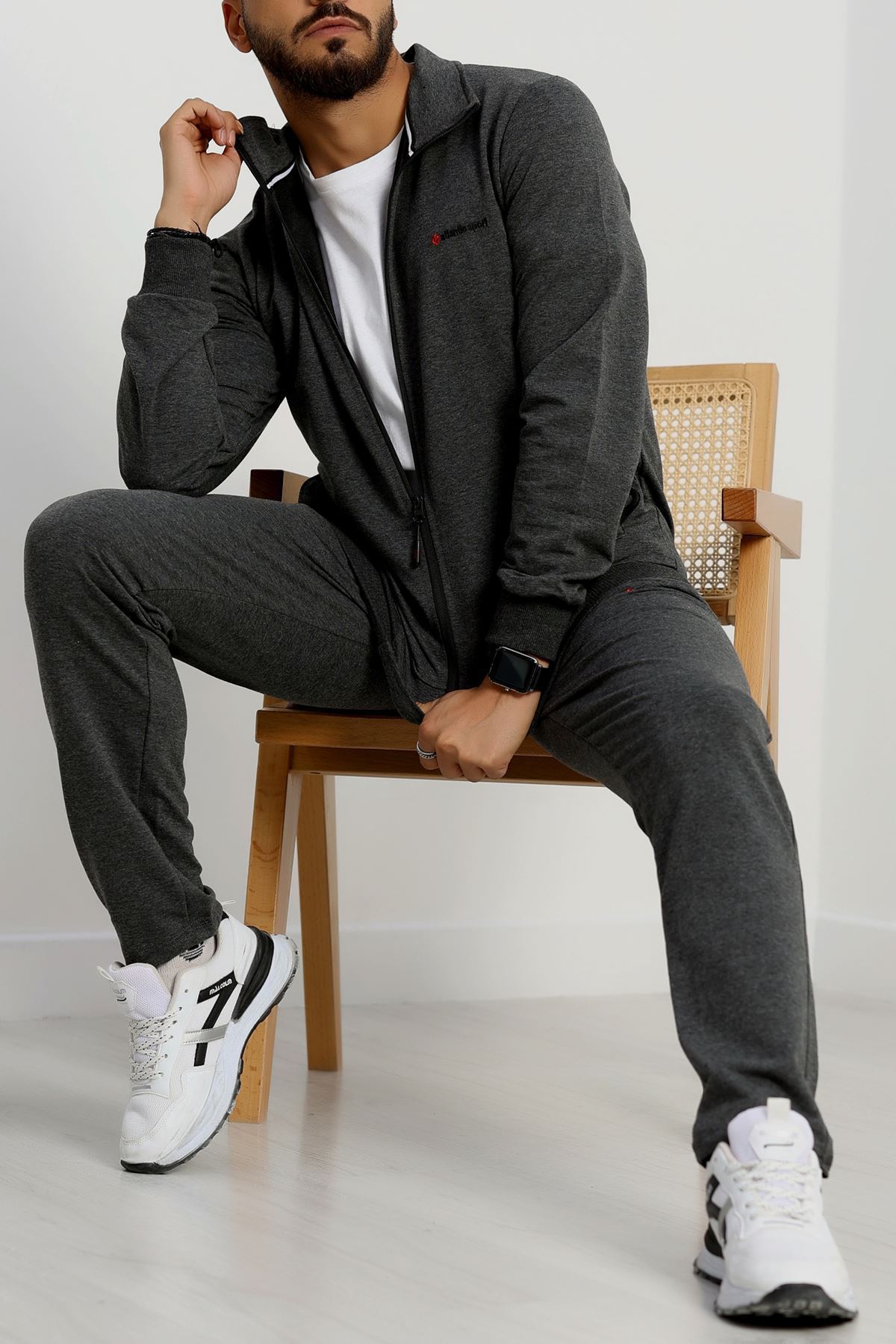 Kompakt 2 İplik Erkek Eşofman Takımı Füme - 42155.1937.