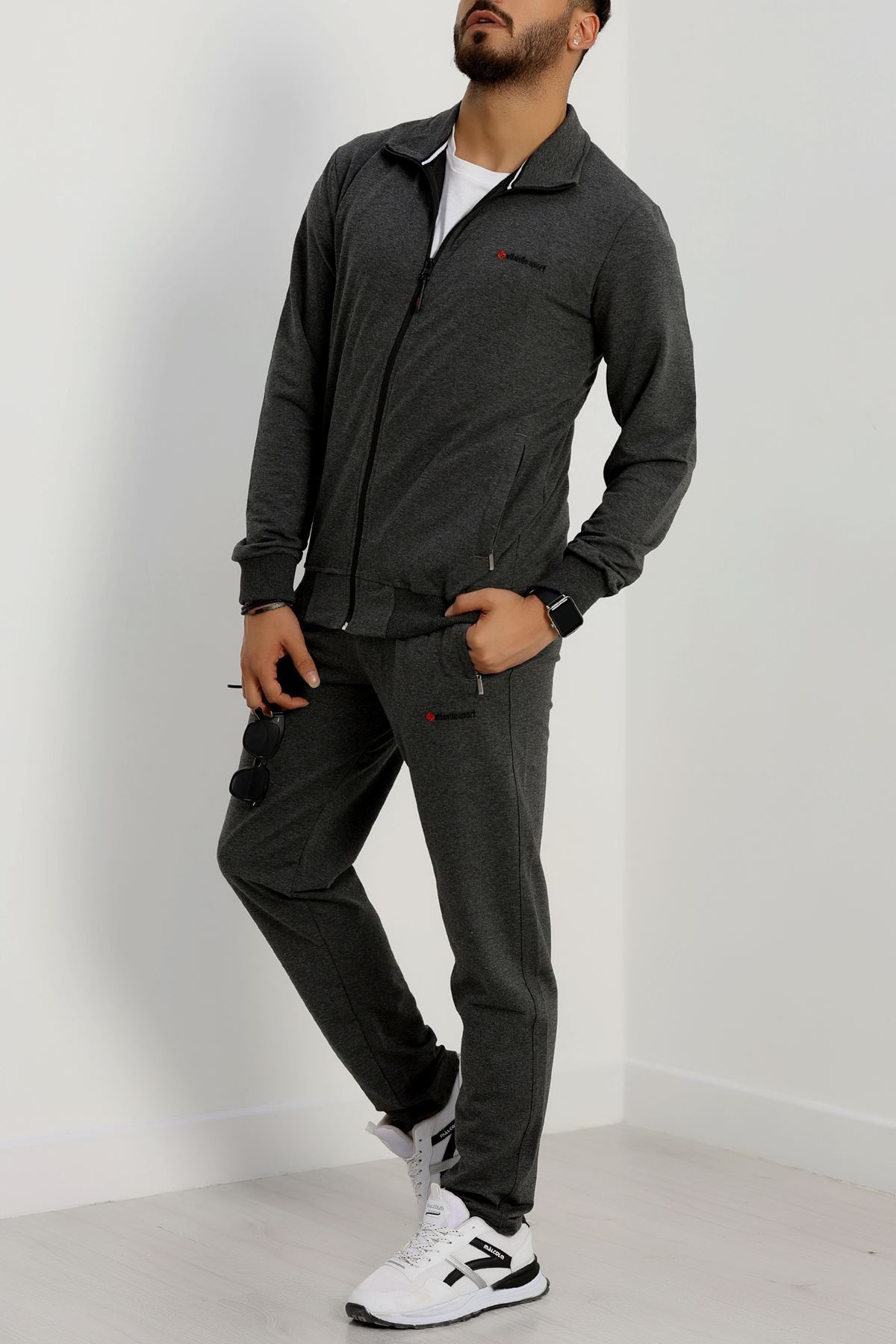 Kompakt 2 İplik Erkek Eşofman Takımı Füme - 42155.1937.