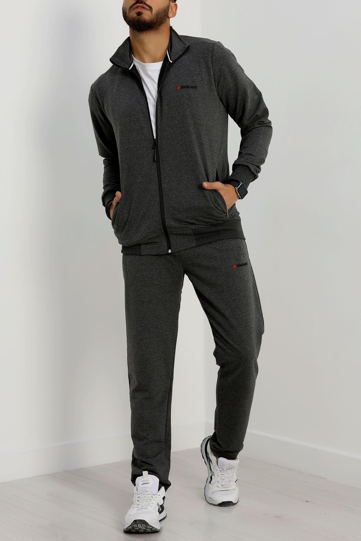 Kompakt 2 İplik Erkek Eşofman Takımı Füme - 42155.1937.