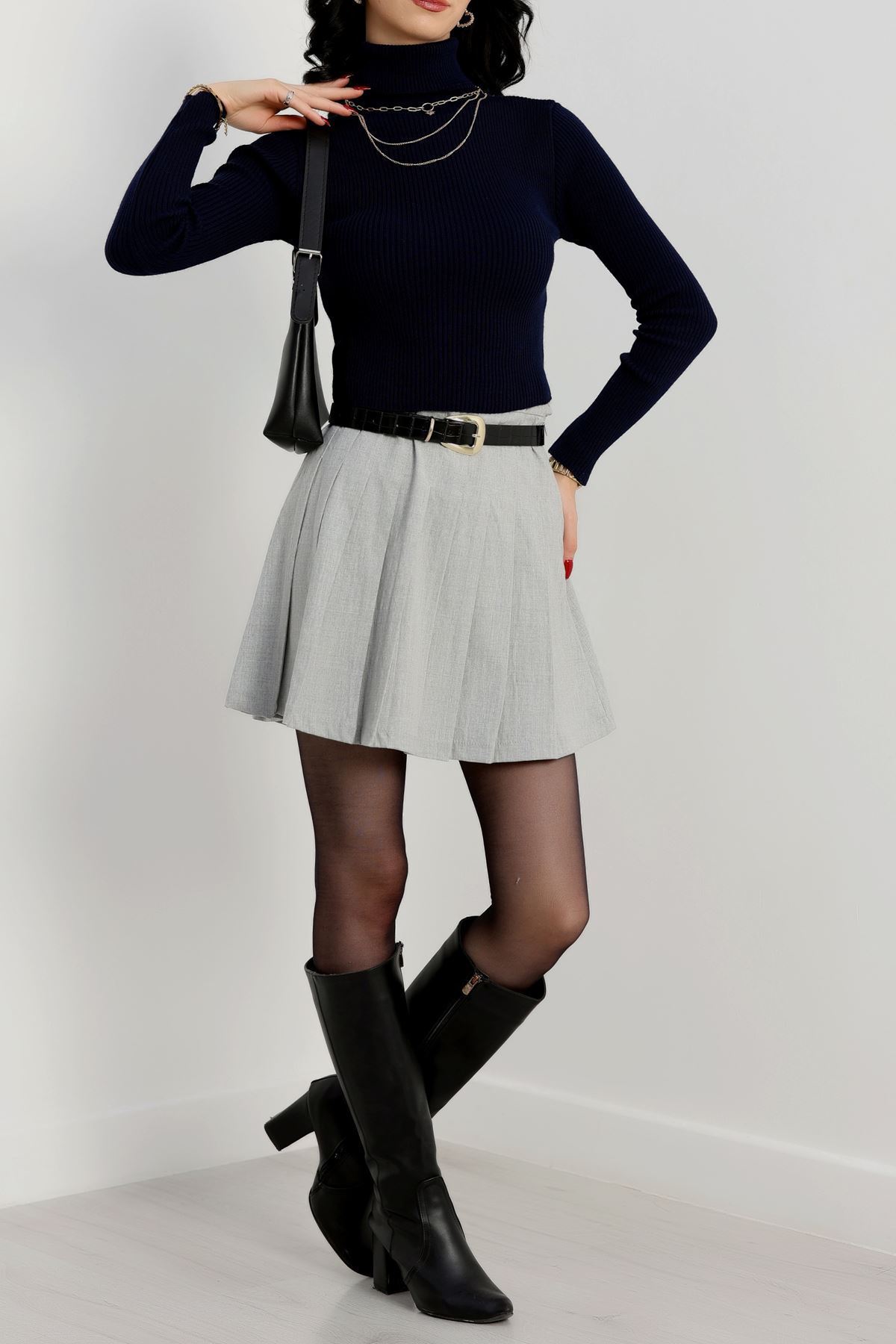 Balıkçı Yaka Triko Lacivert - 4008.2043.