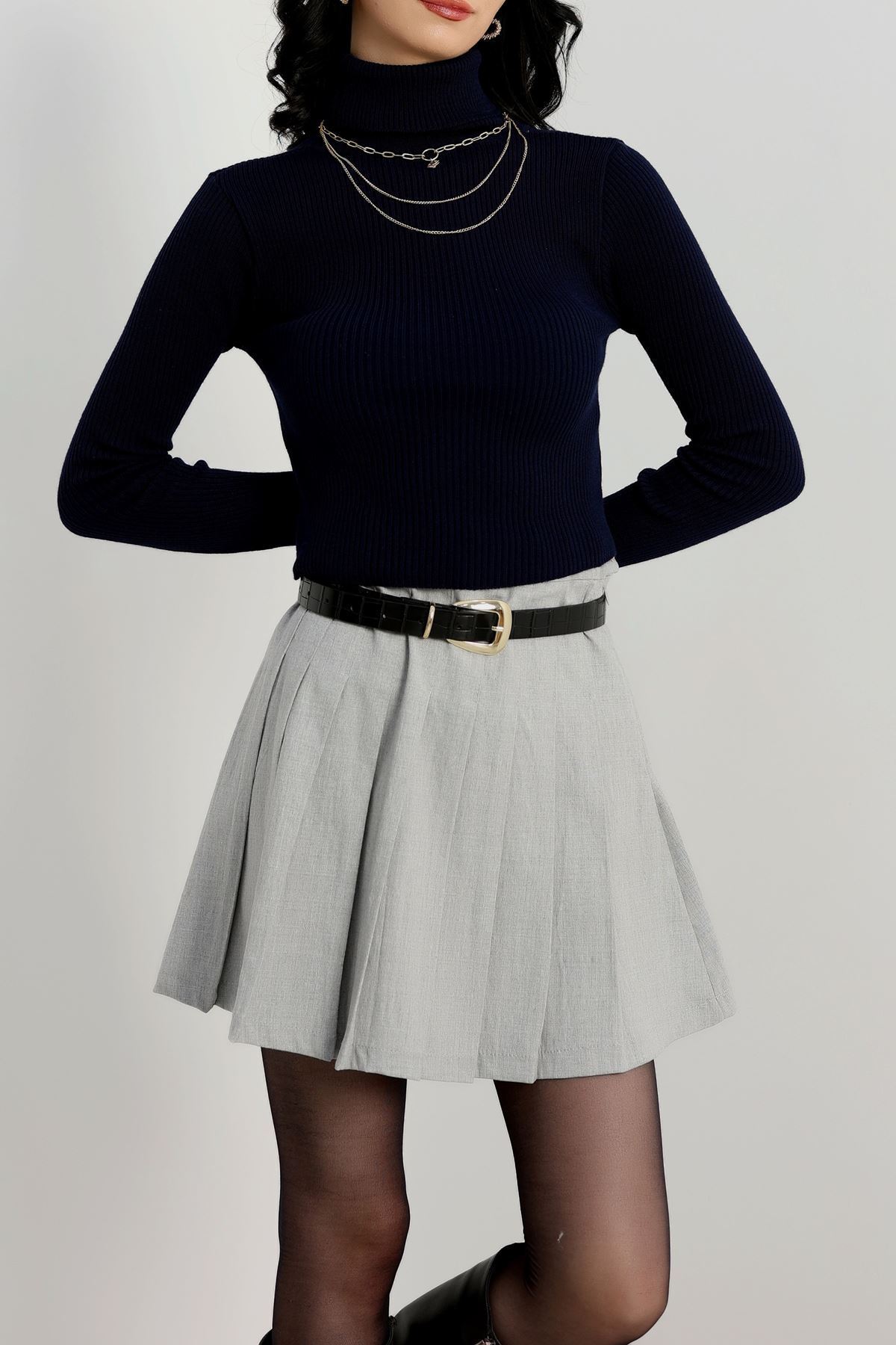 Balıkçı Yaka Triko Lacivert - 4008.2043.