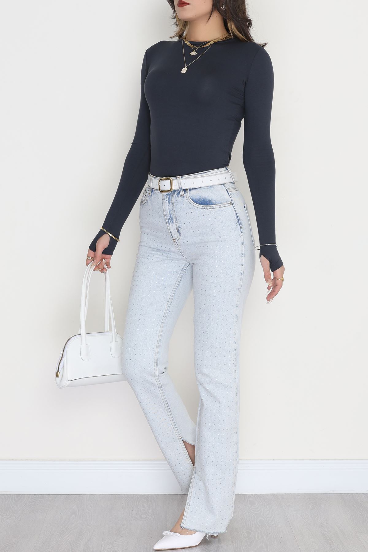 Parmak Geçmeli Viskon Body Antrasit - 40075.599.