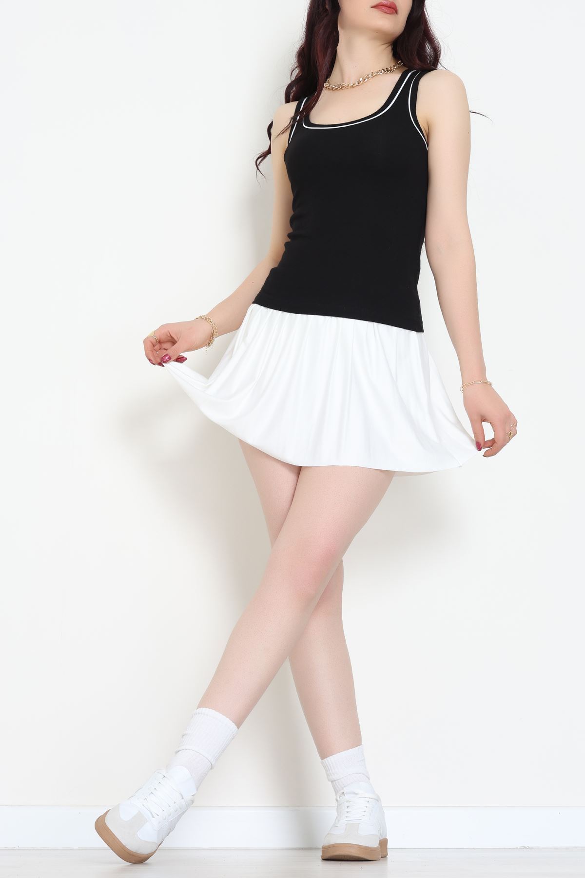 Biye Garnili Kare Yaka Atlet Siyah - 21870.200.