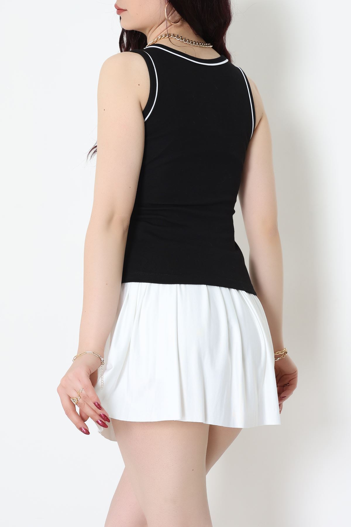 Biye Garnili Kare Yaka Atlet Siyah - 21870.200.