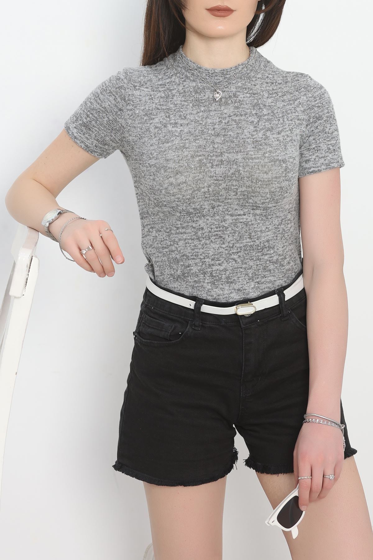 Dik Yaka Kısa Kol Yumoş Body Grimelanj - 50213.1723.