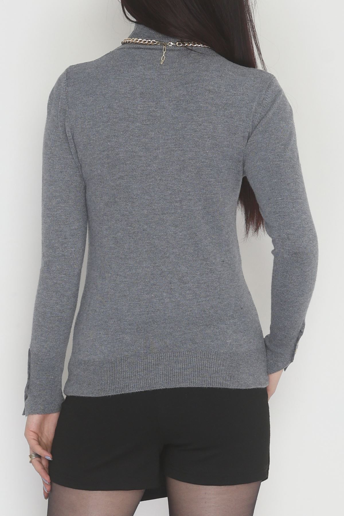 Viskon Elit Boğazlı Triko  Antrasit - 31057.1766.