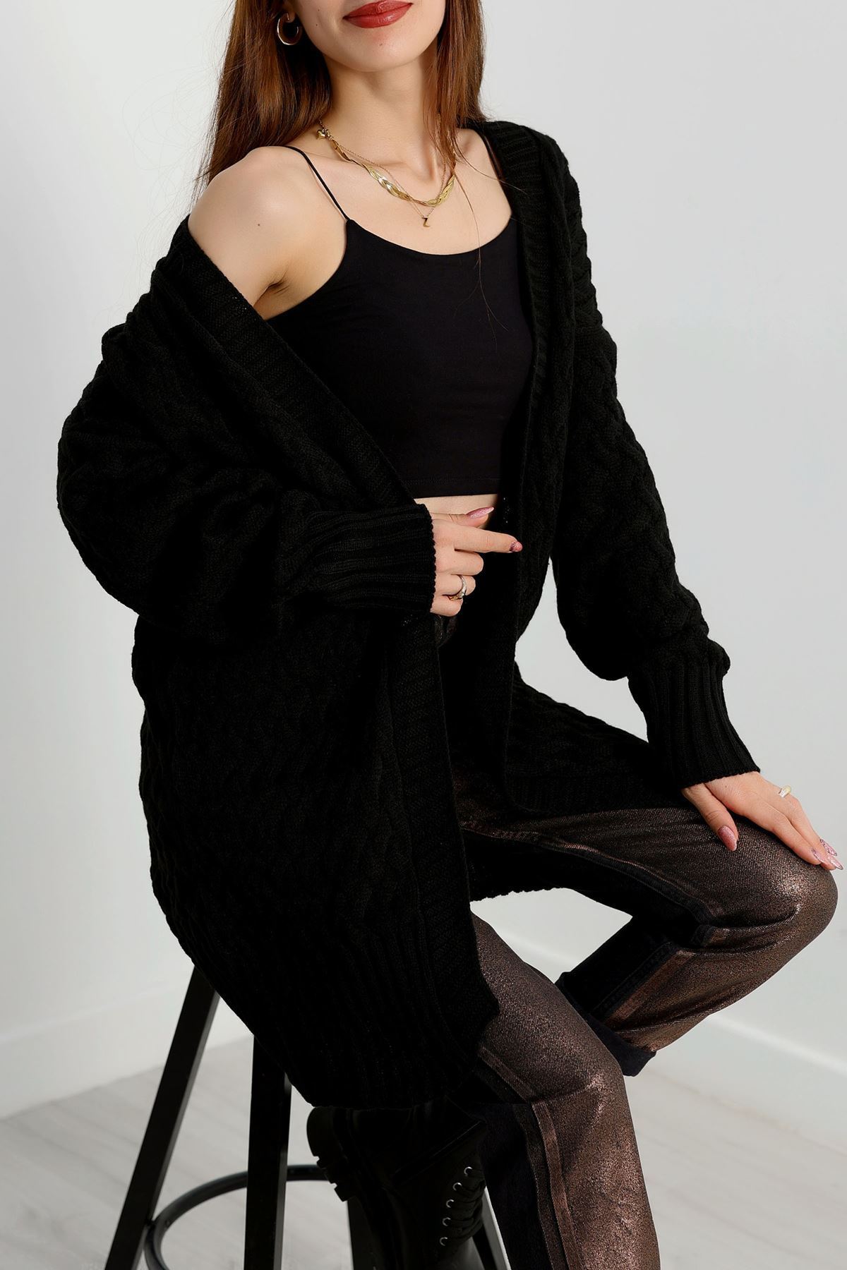 Triko Hırka Siyah - 370.1577.