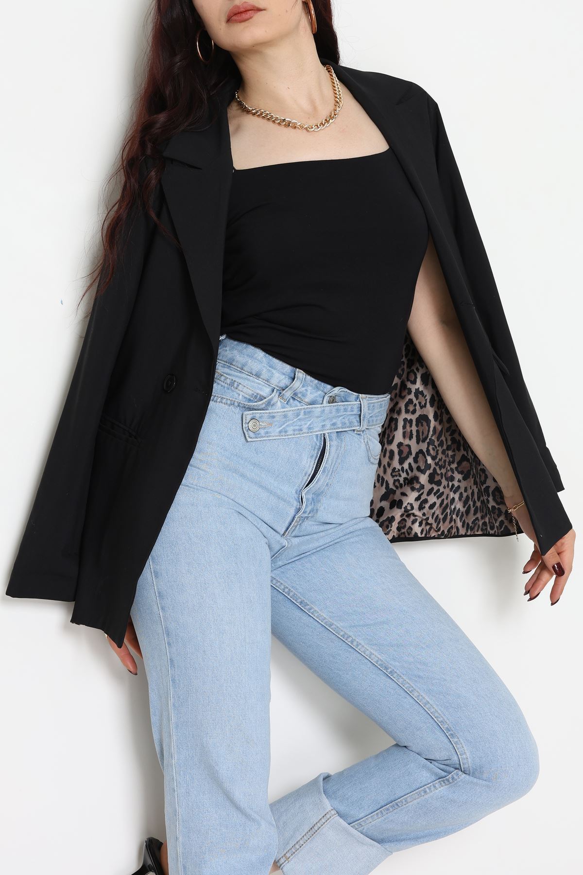 Pamuk İp Askılı Atlet Siyah - 21563.200.