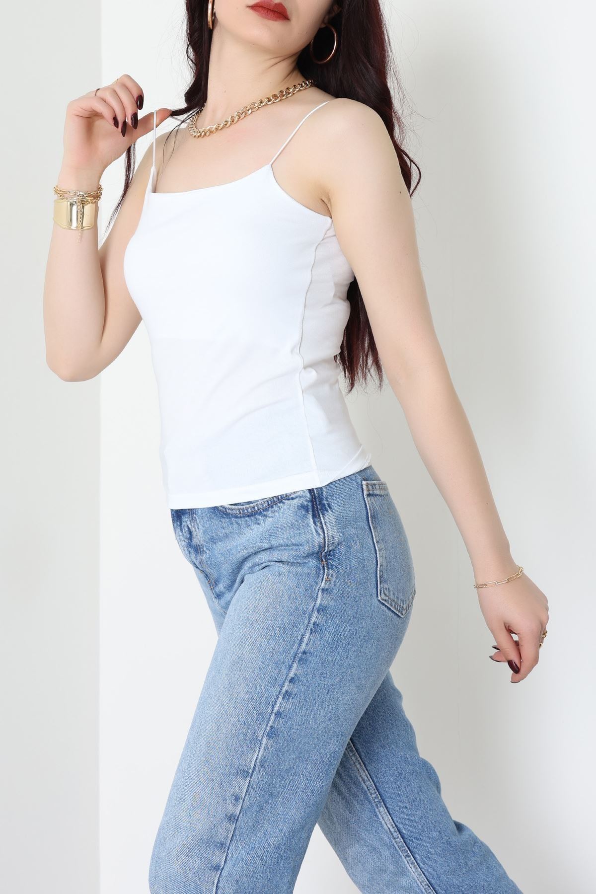 Pamuk İp Askılı Atlet Beyaz - 21563.200.