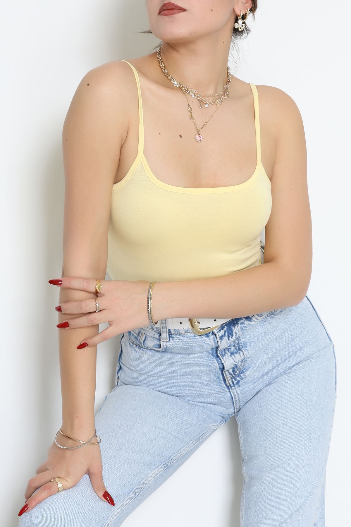 İp Askılı Atlet Sarı - 19056.200.