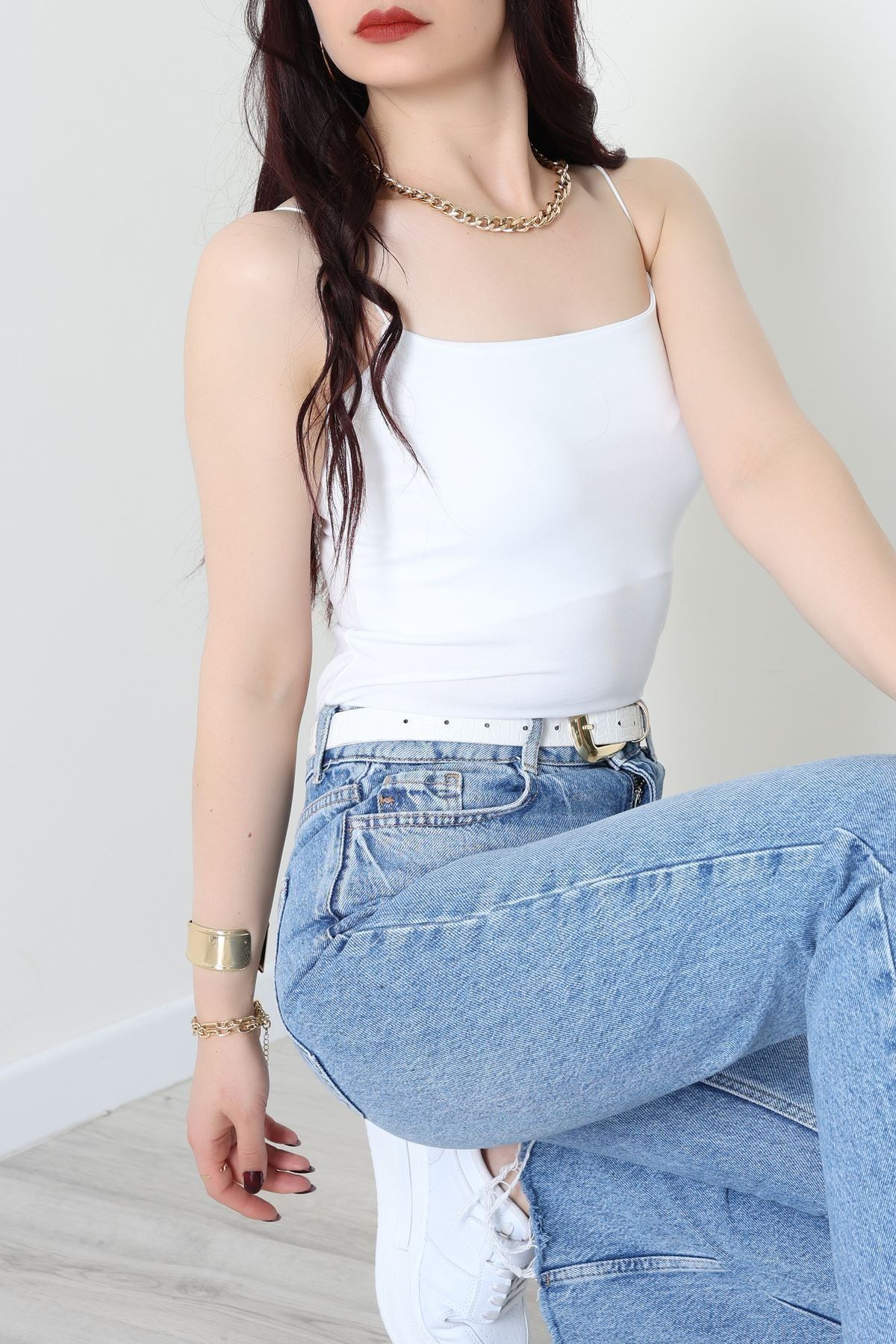 Pamuk İp Askılı Atlet Beyaz - 21563.200.