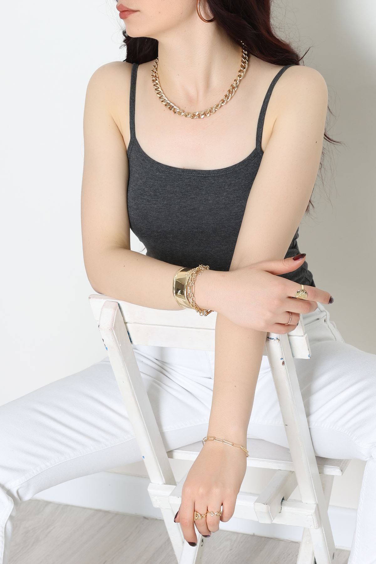 İp Askılı Atlet Füme - 19056.200.