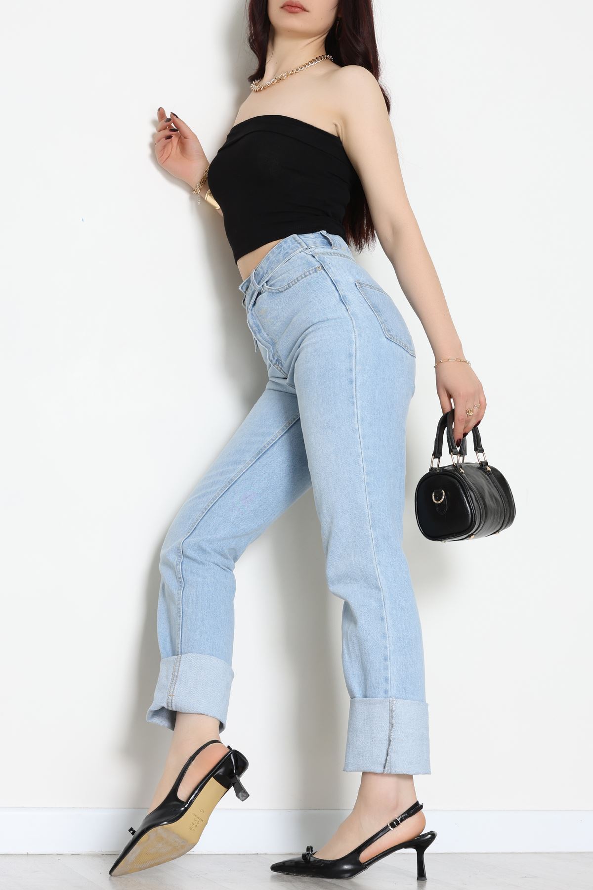 Likralı Straplez Ribana Atlet Siyah - 21922.200.