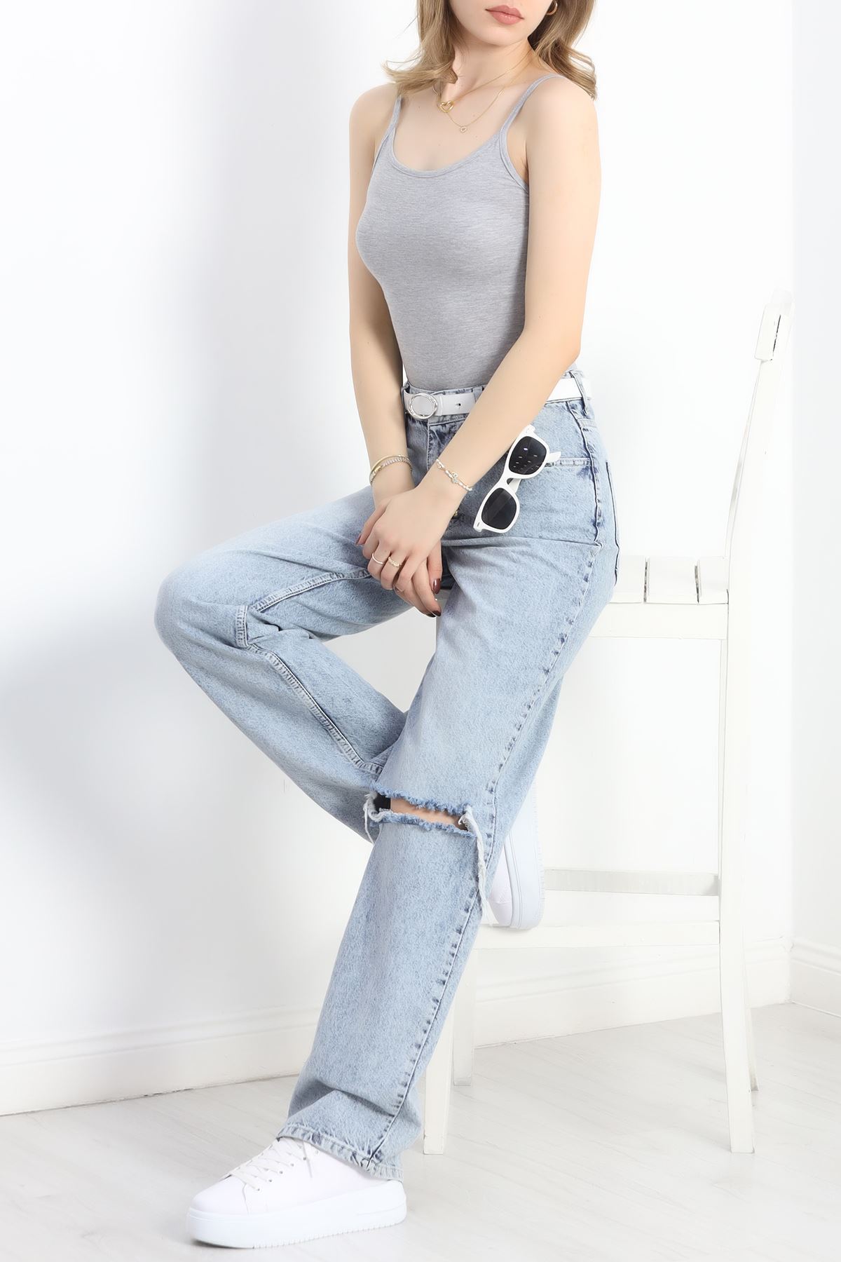 İp Askılı Çıtçıtlı Atlet Gri - 20427.200.