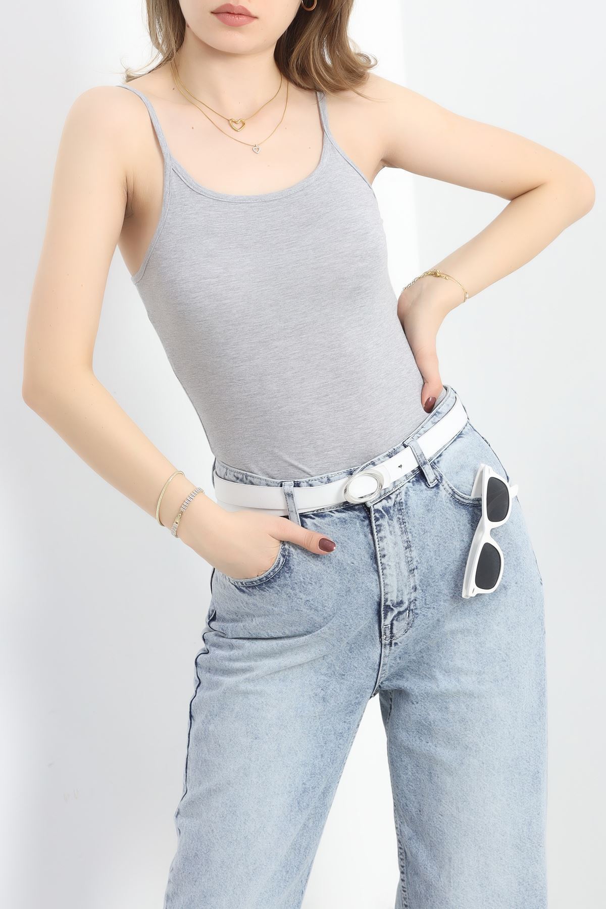 İp Askılı Çıtçıtlı Atlet Gri - 20427.200.